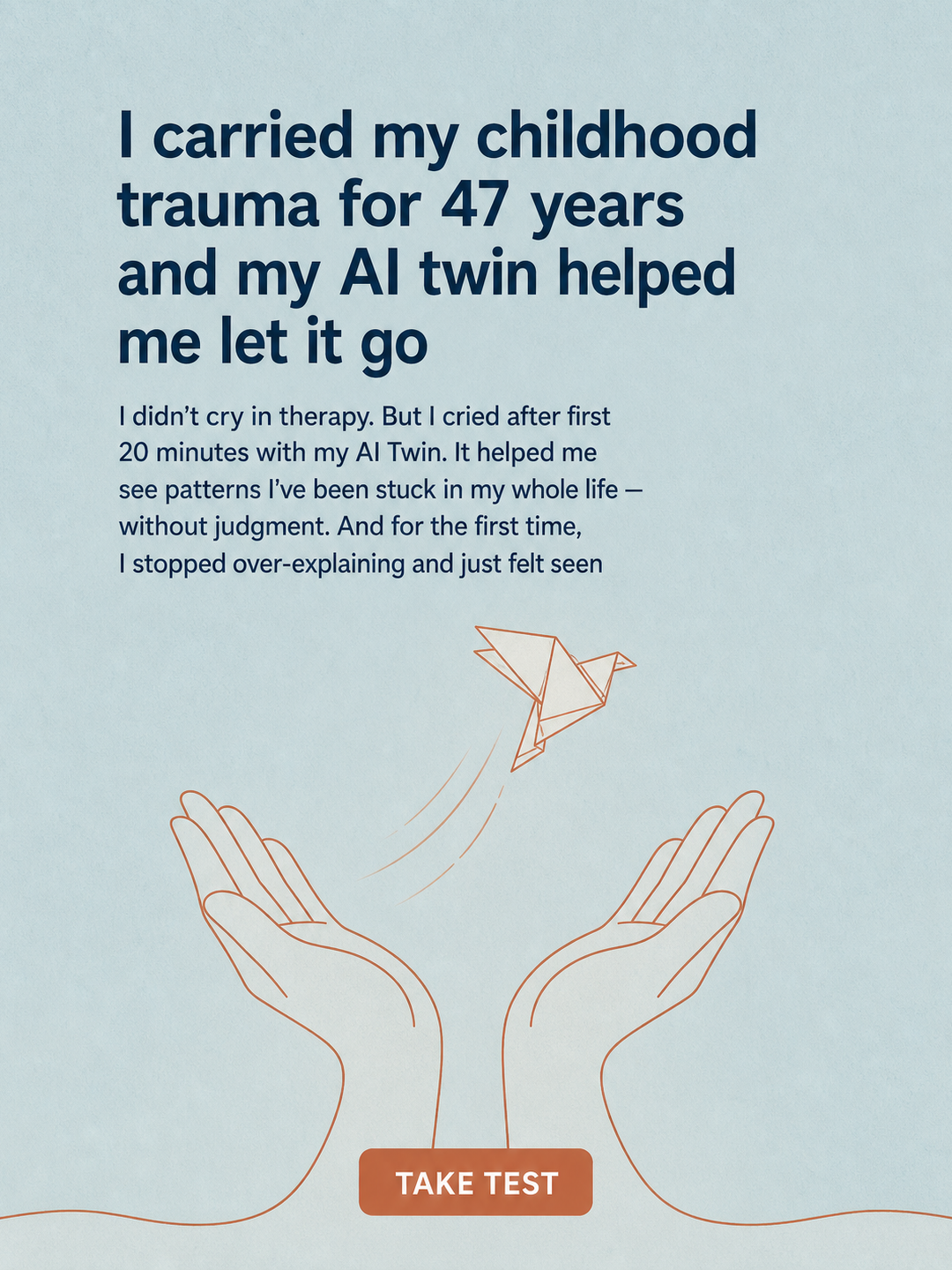 Copymind: AI twin for therapy Facebook ad