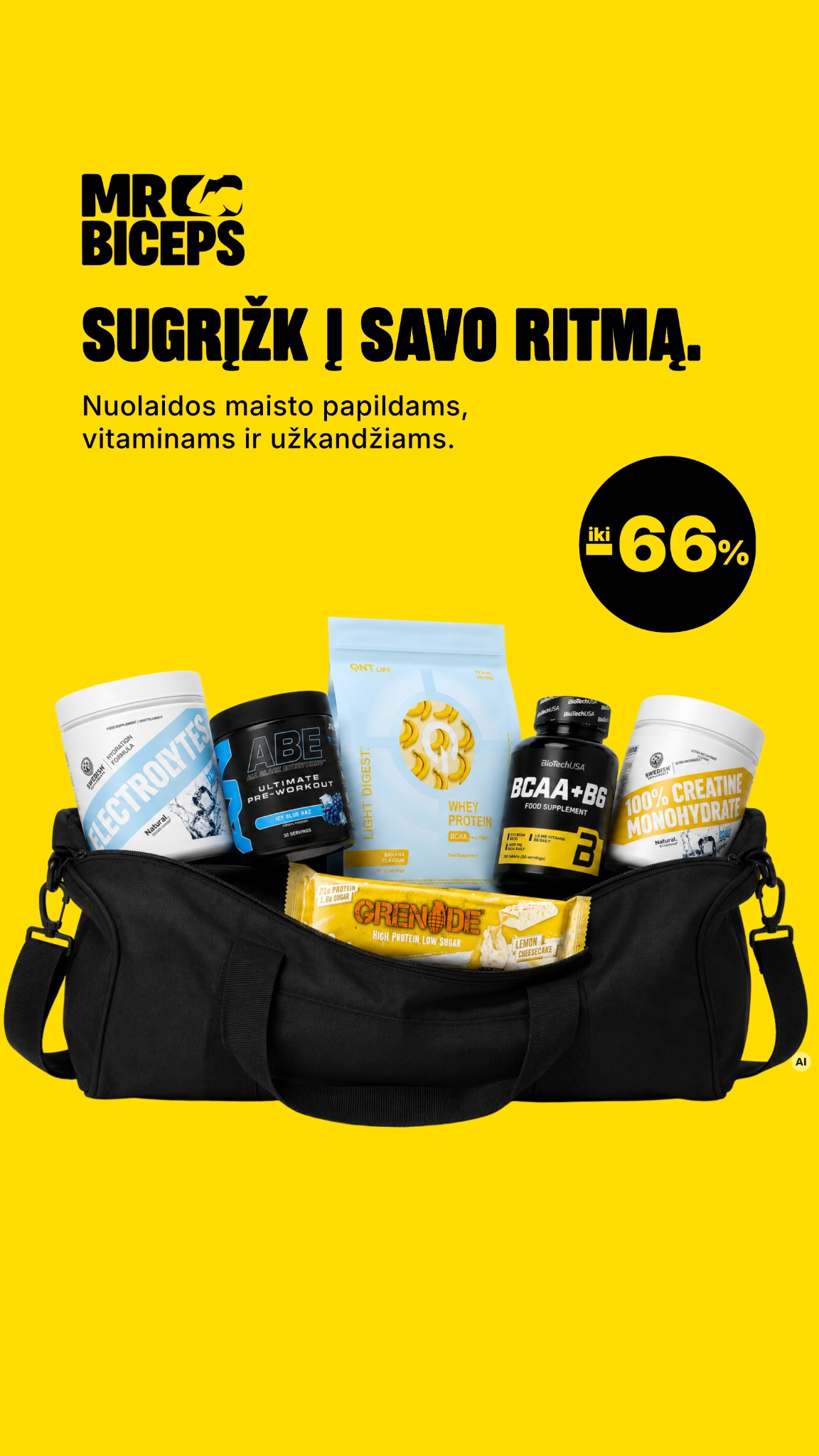 MrBiceps - Maisto Papildai Facebook ad