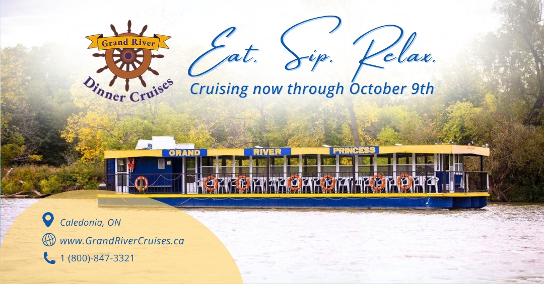 Grand River Dinner Cruises Facebook ad from May 21, 2026
