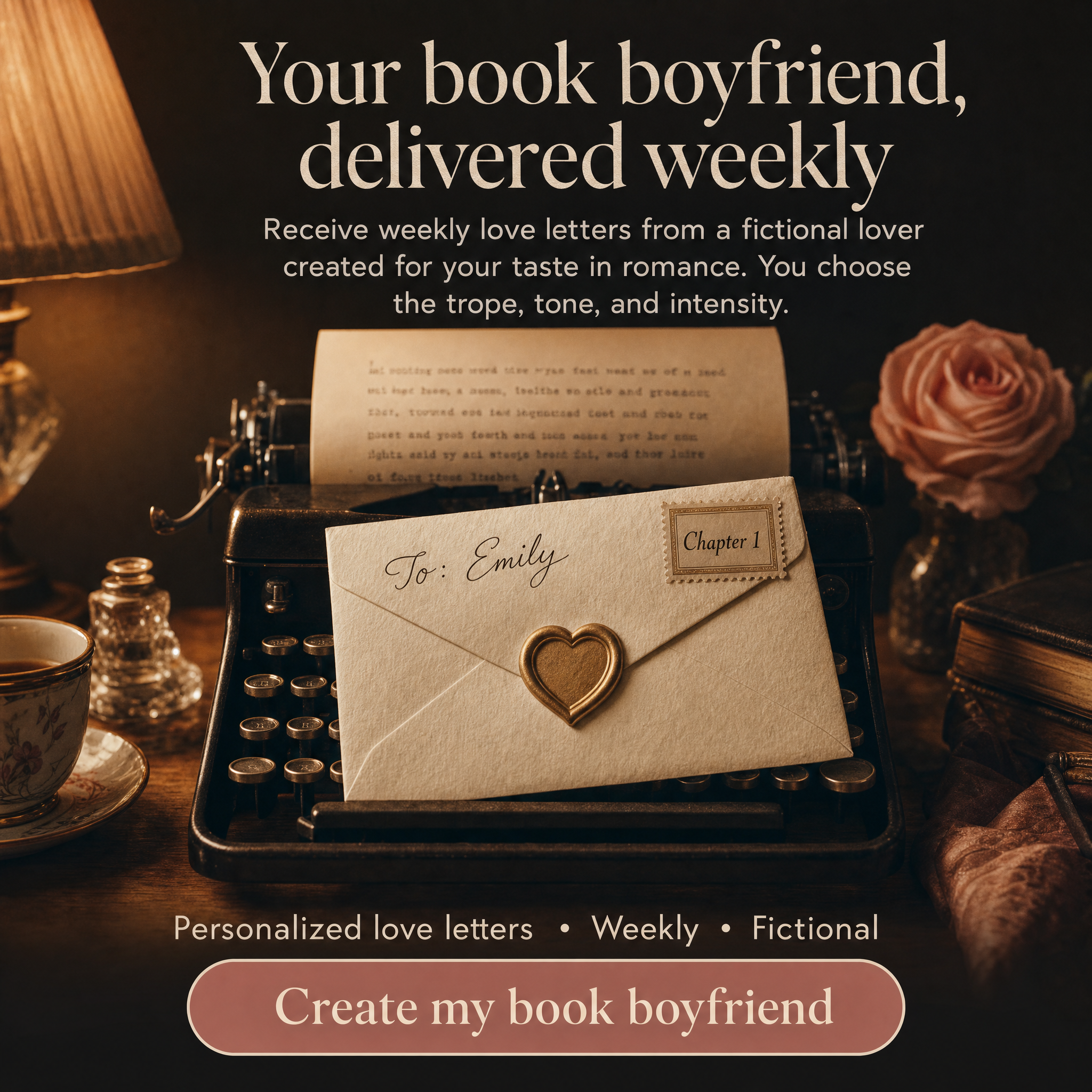 My Love Wrote Facebook ad: Get Letters From Fictional Lovers