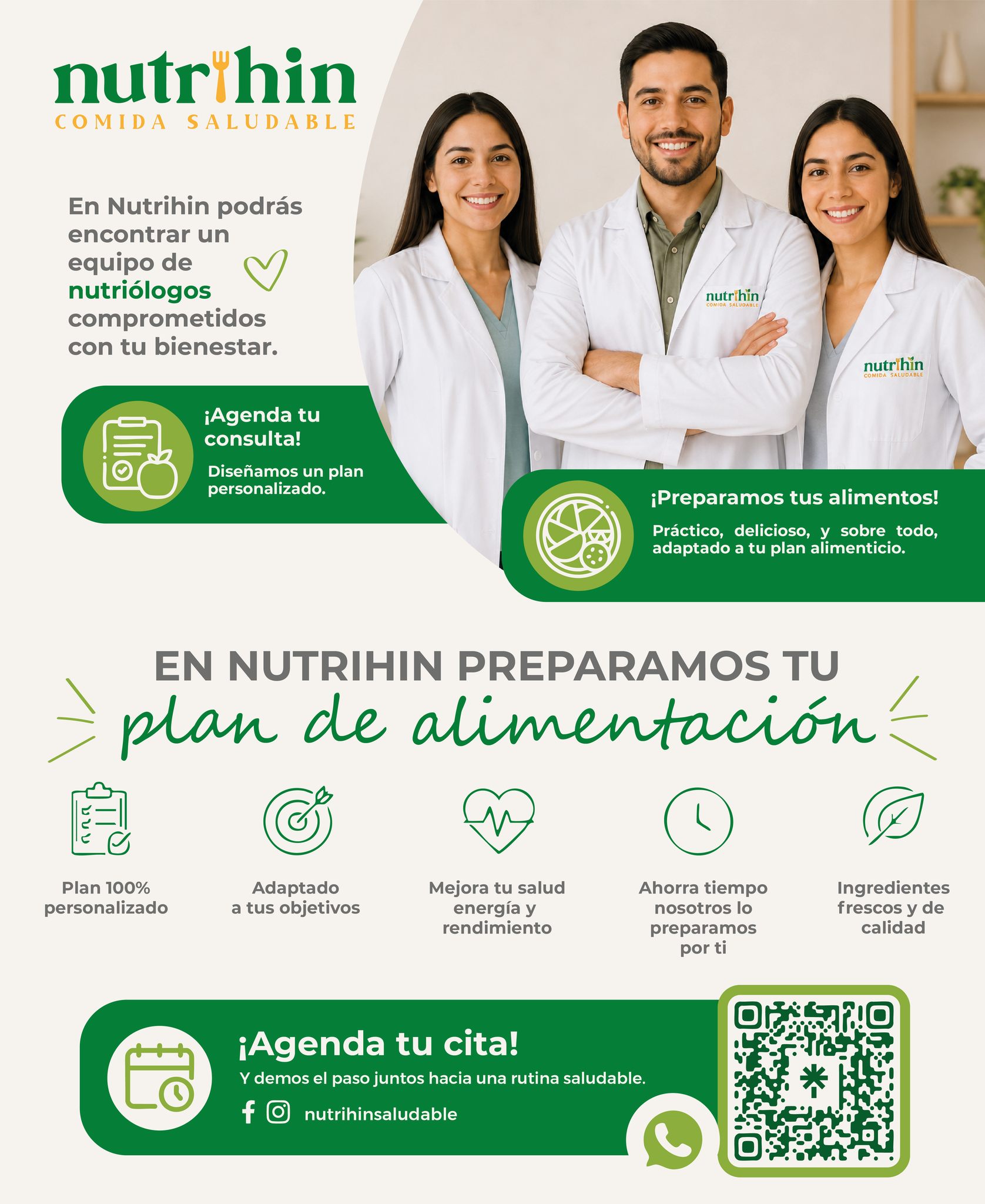 Nutrihin Saludable Facebook ad: ¡Empieza a cuidar tu salud sin complicarte!