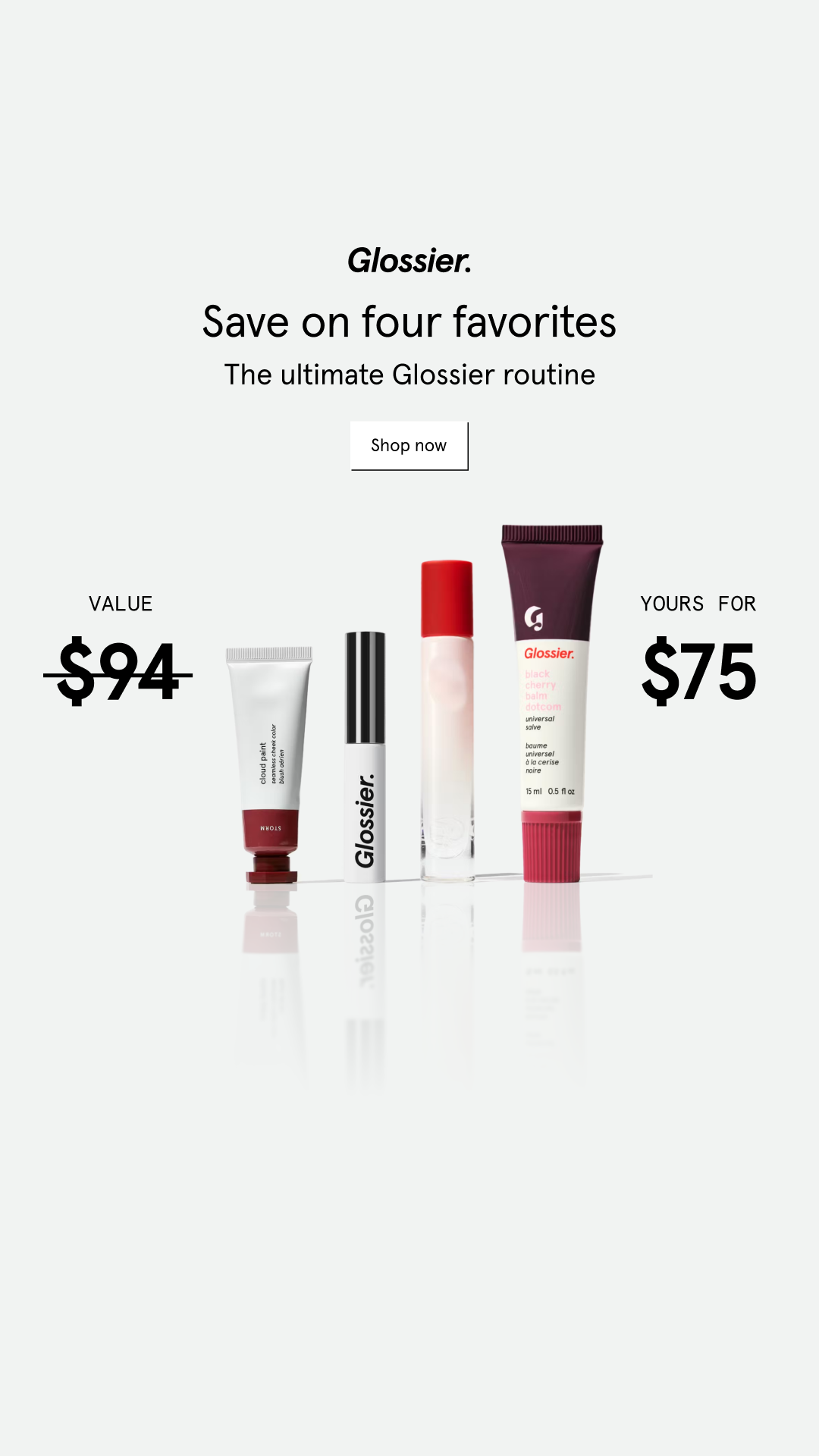 Glossier Facebook ad