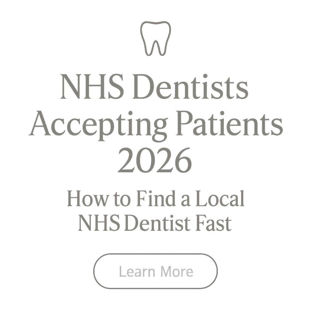 MitchMatch Health & Beauty Facebook ad: NHS Dentist Accepting New Patients, Search Guide 2026
