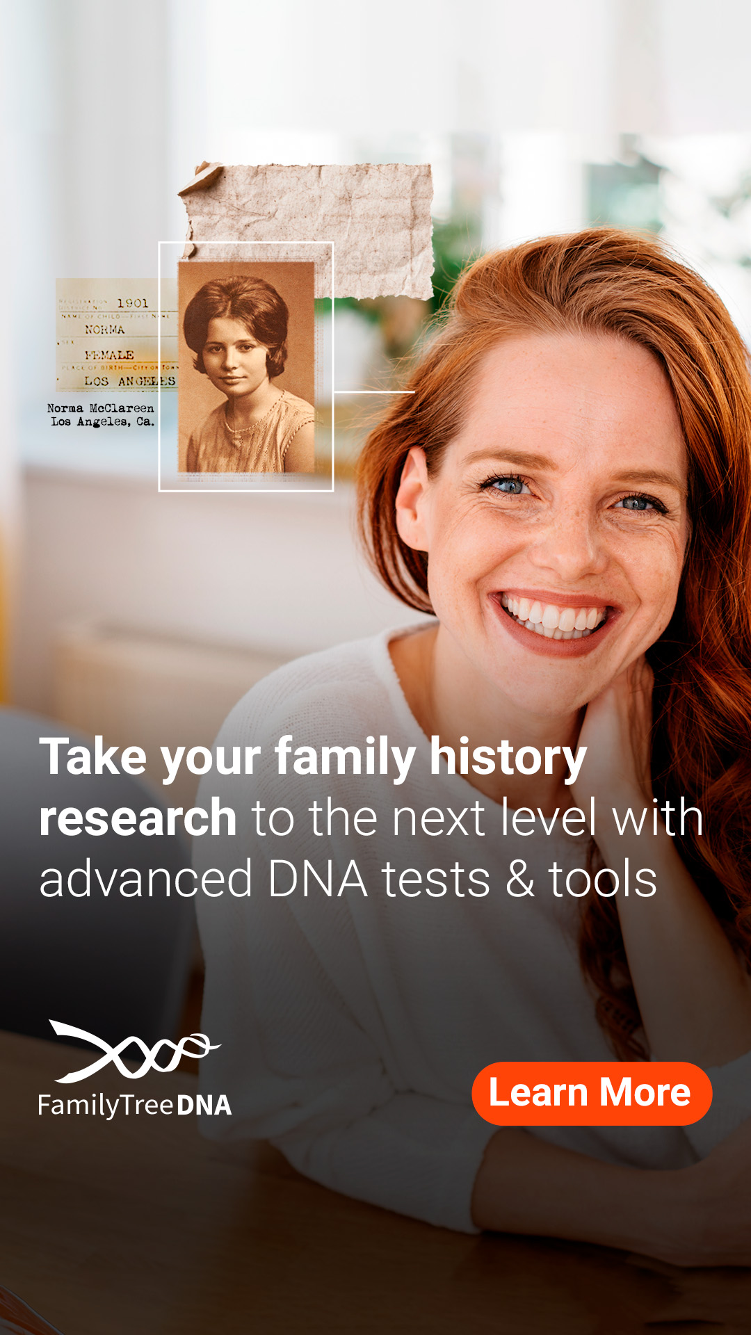 FamilyTreeDNA Facebook ad