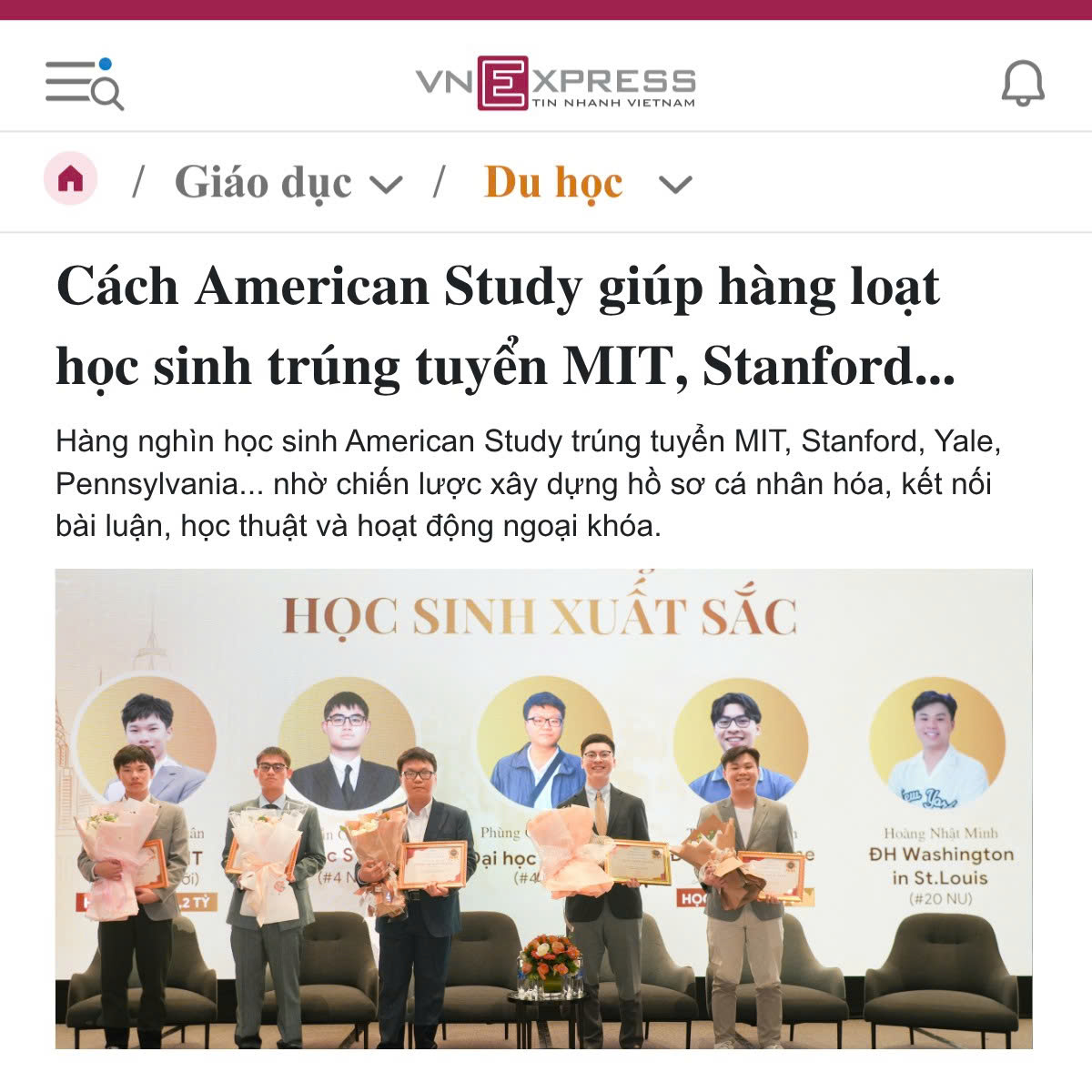 American Study Facebook ad