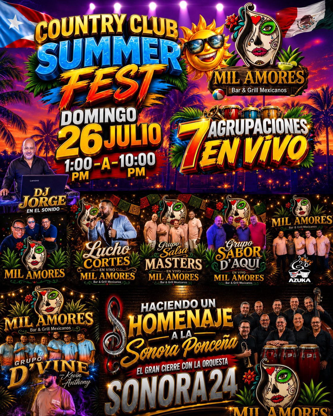Mil Amores Bar & Grill Mexicanos Facebook ad: ¡LLEGA EL EVENTO MÁS GRANDE DEL VERANO EN…