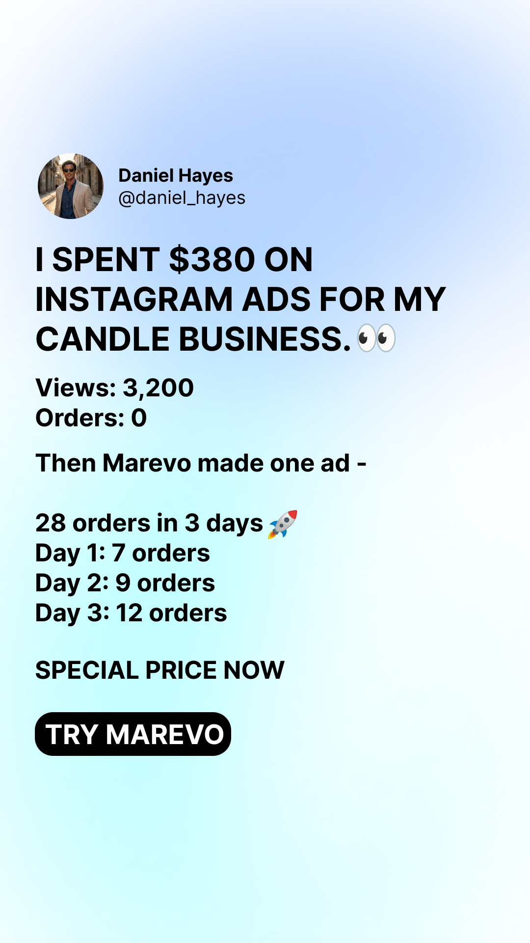 Marevo - AI Ads That Sell Facebook ad: START CREATE AI ADS
