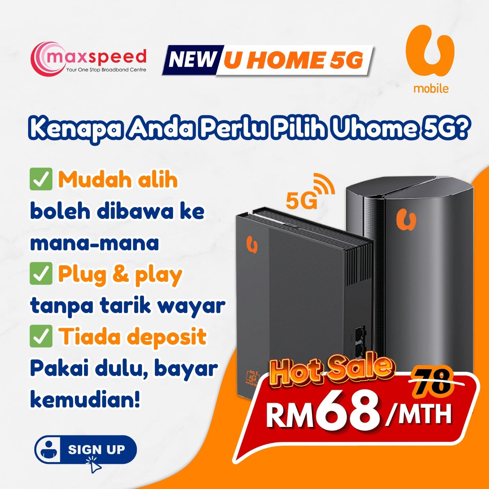 Maxspeed Facebook ad: WiFi 6 Router PERCUMA! (bernilai RM699)