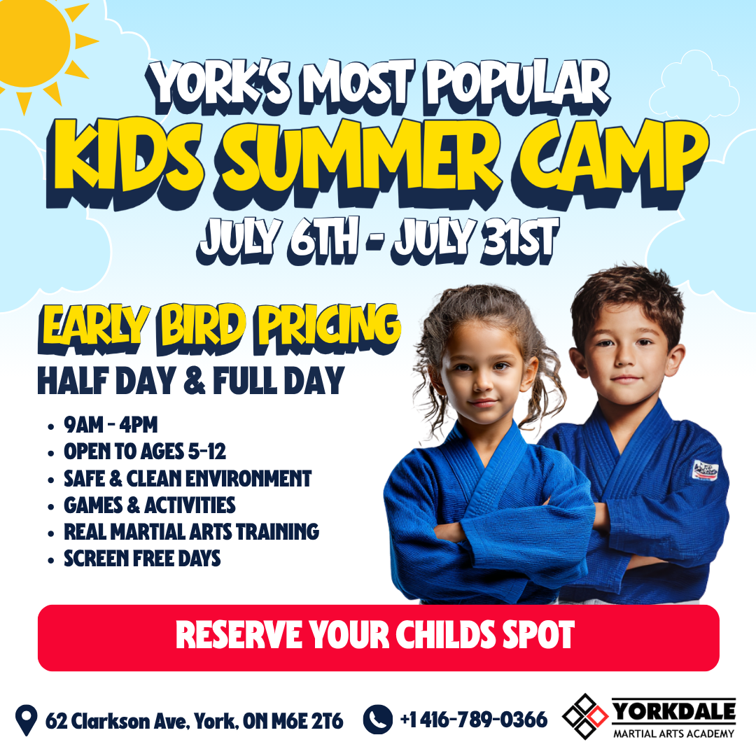 Yorkdale Martial Arts Academy Facebook ad: A Positive Summer Program for Kids