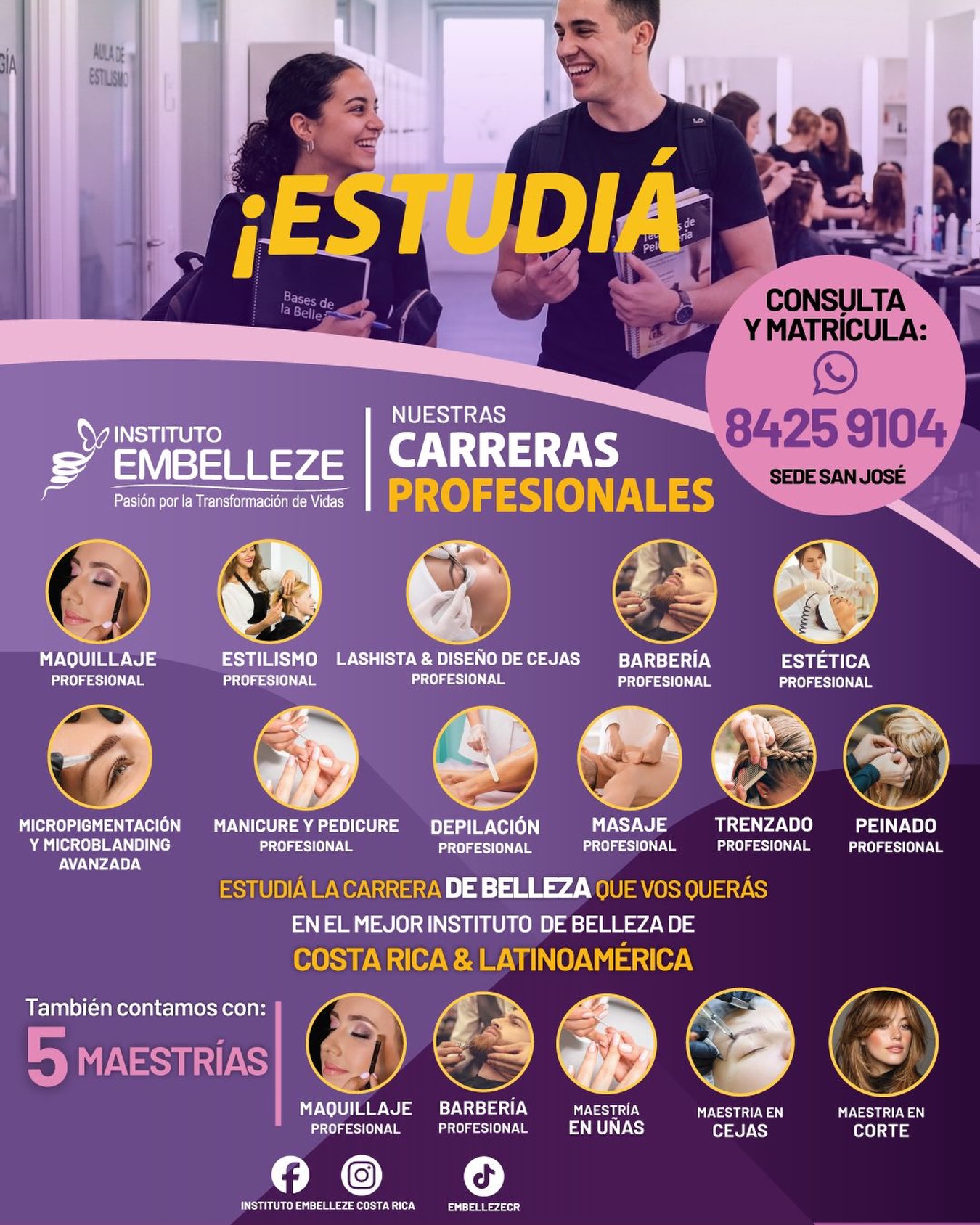Instituto de Belleza en Costa Rica Facebook ad: Hay decisiones que pueden cambiar tu futuro… y…