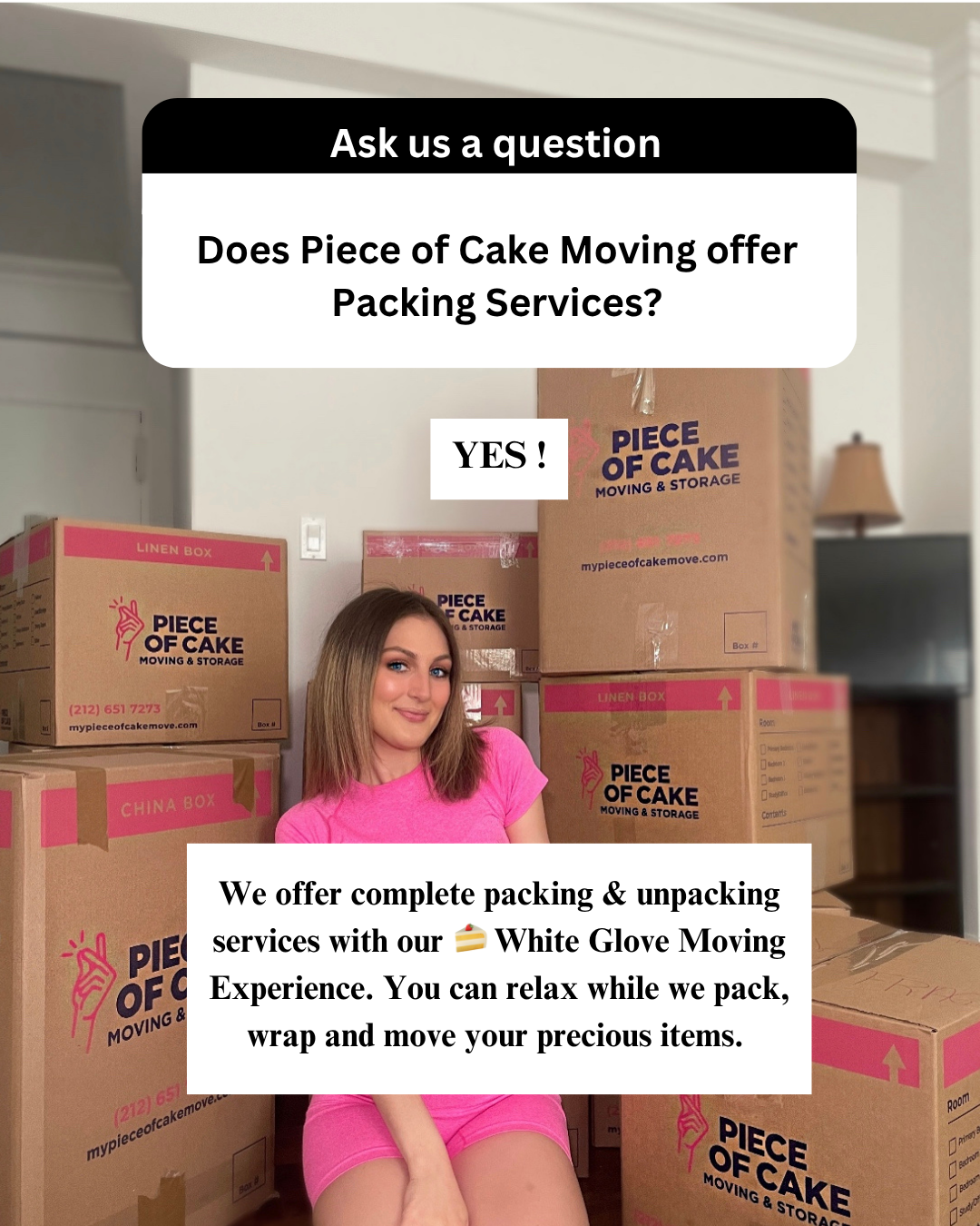 Piece of Cake Moving & Storage Facebook ad