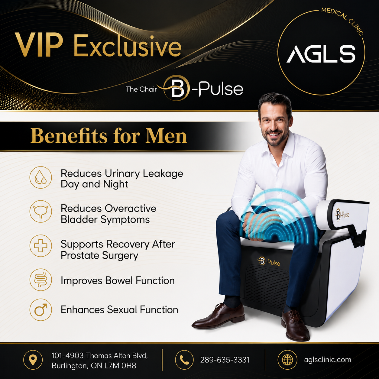 AGLS medical clinic Facebook ad: Reserve your free VIP trial today