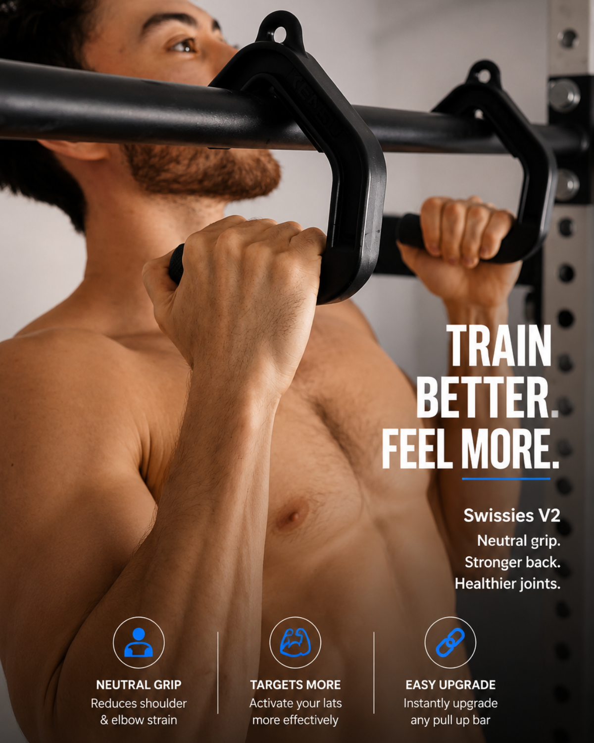 Kensui Facebook ad: Turn Any Bar Into a Neutral Grip