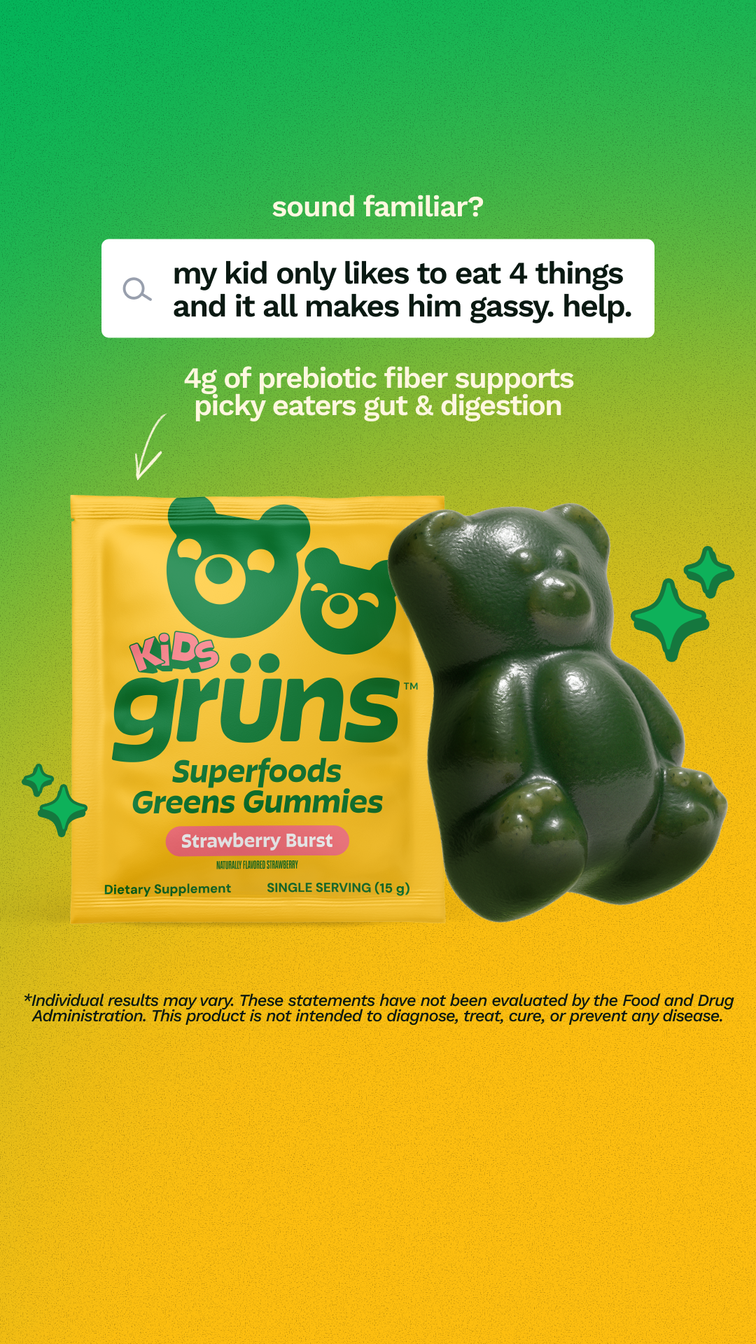 Grüns Kids Facebook ad