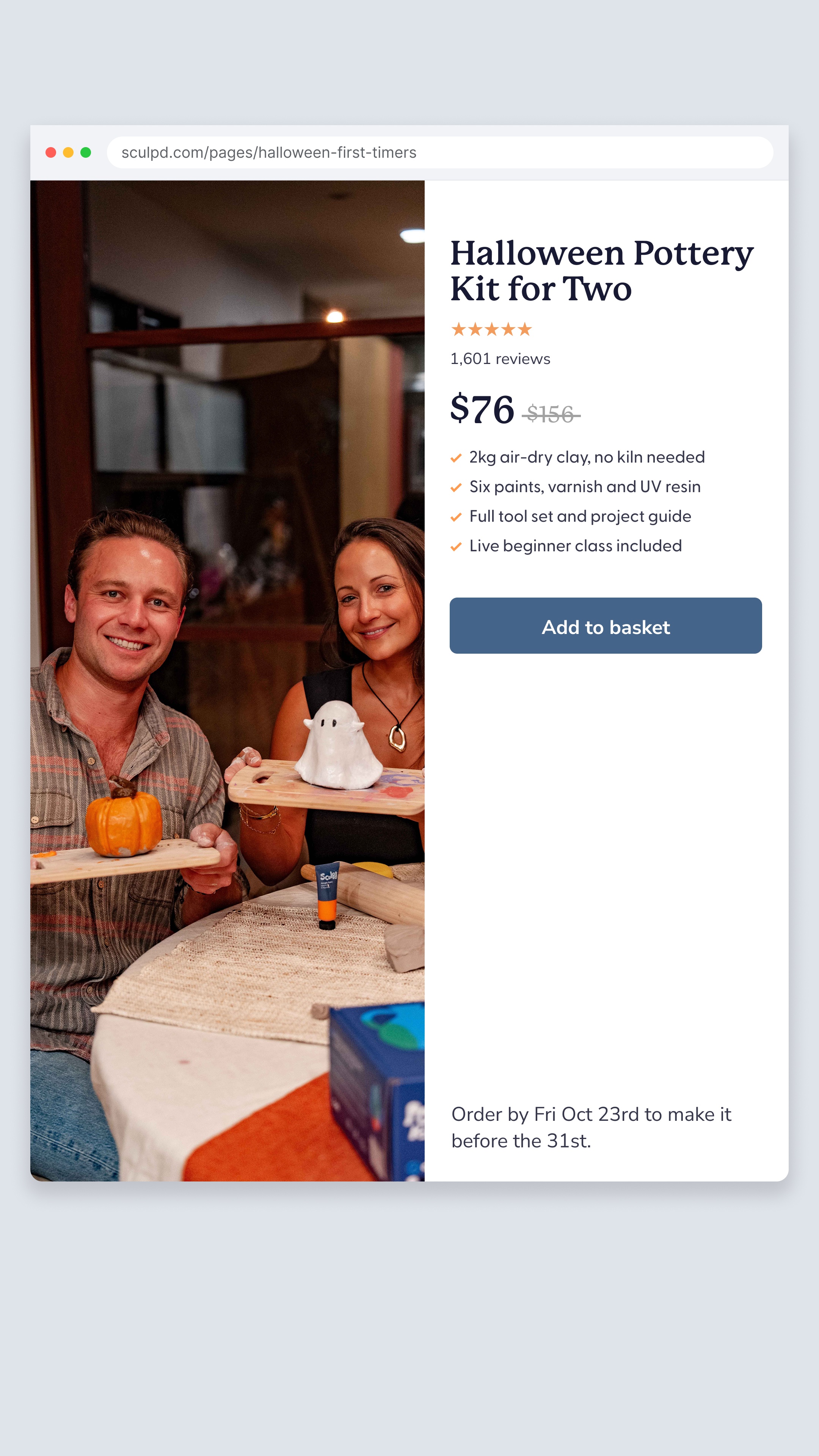 Sculpd Facebook ad: Kiln For None