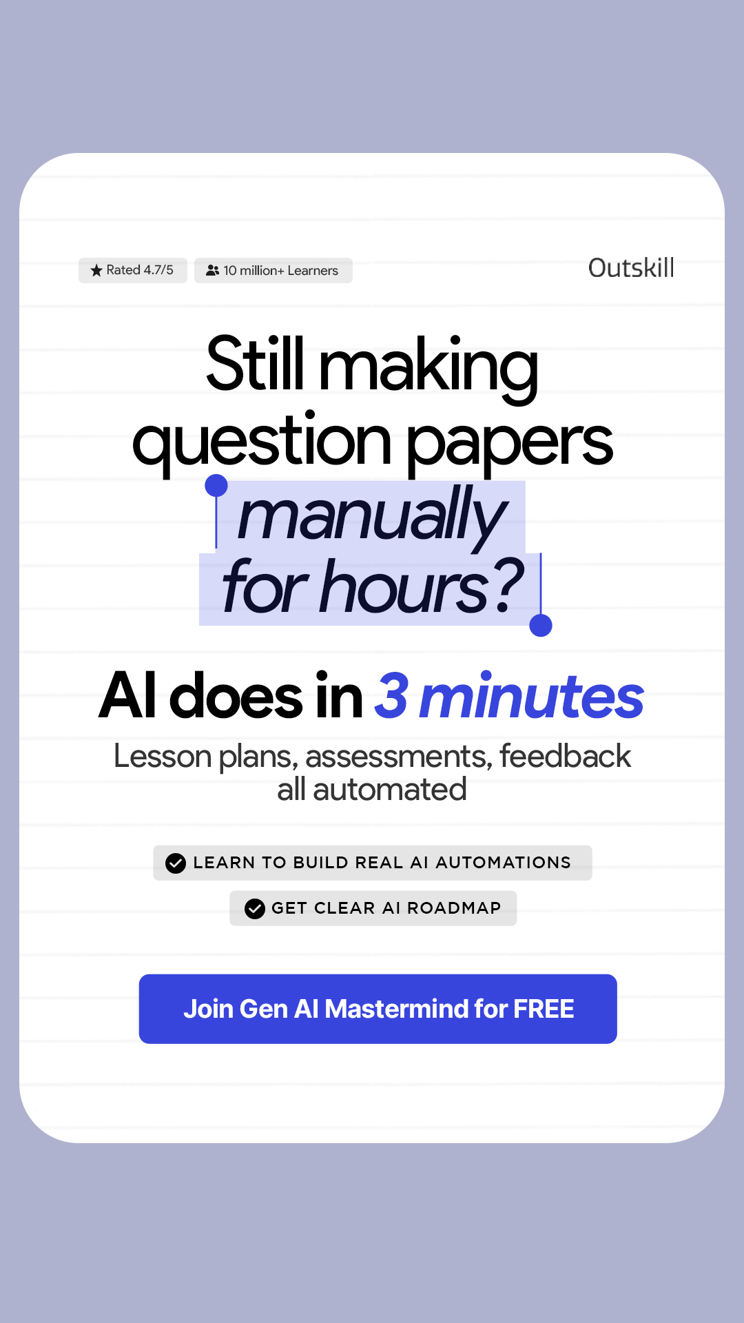 Outskill Facebook ad