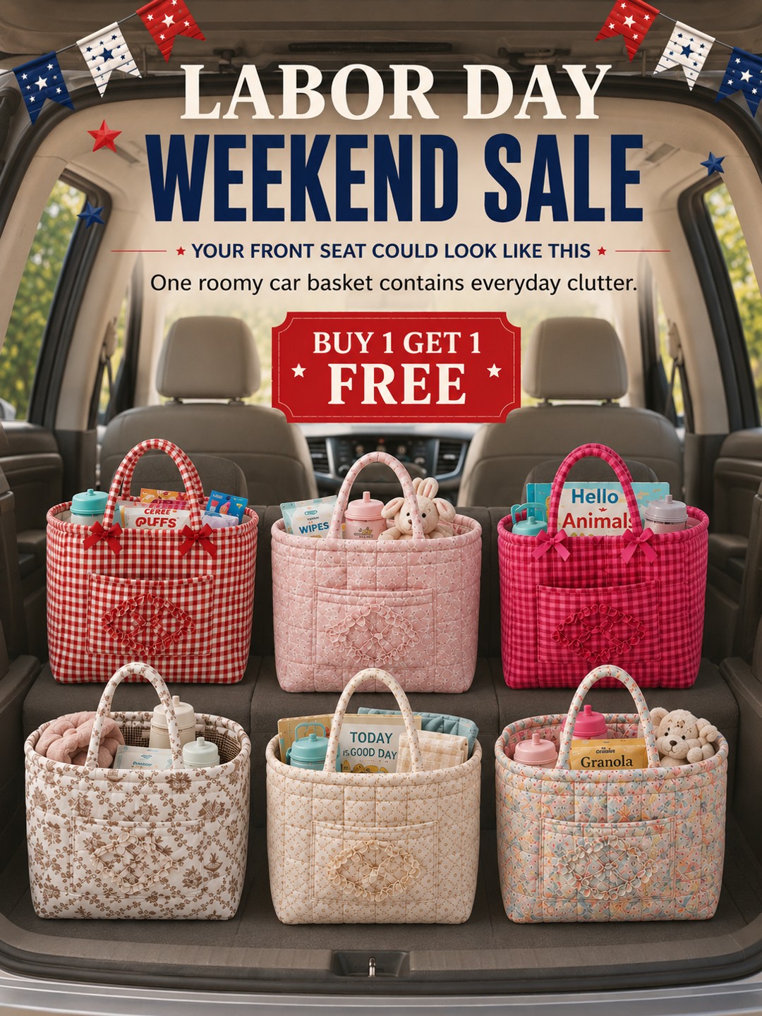 Emmafy Flash Deals Facebook ad: The Front-Seat Fix Basket