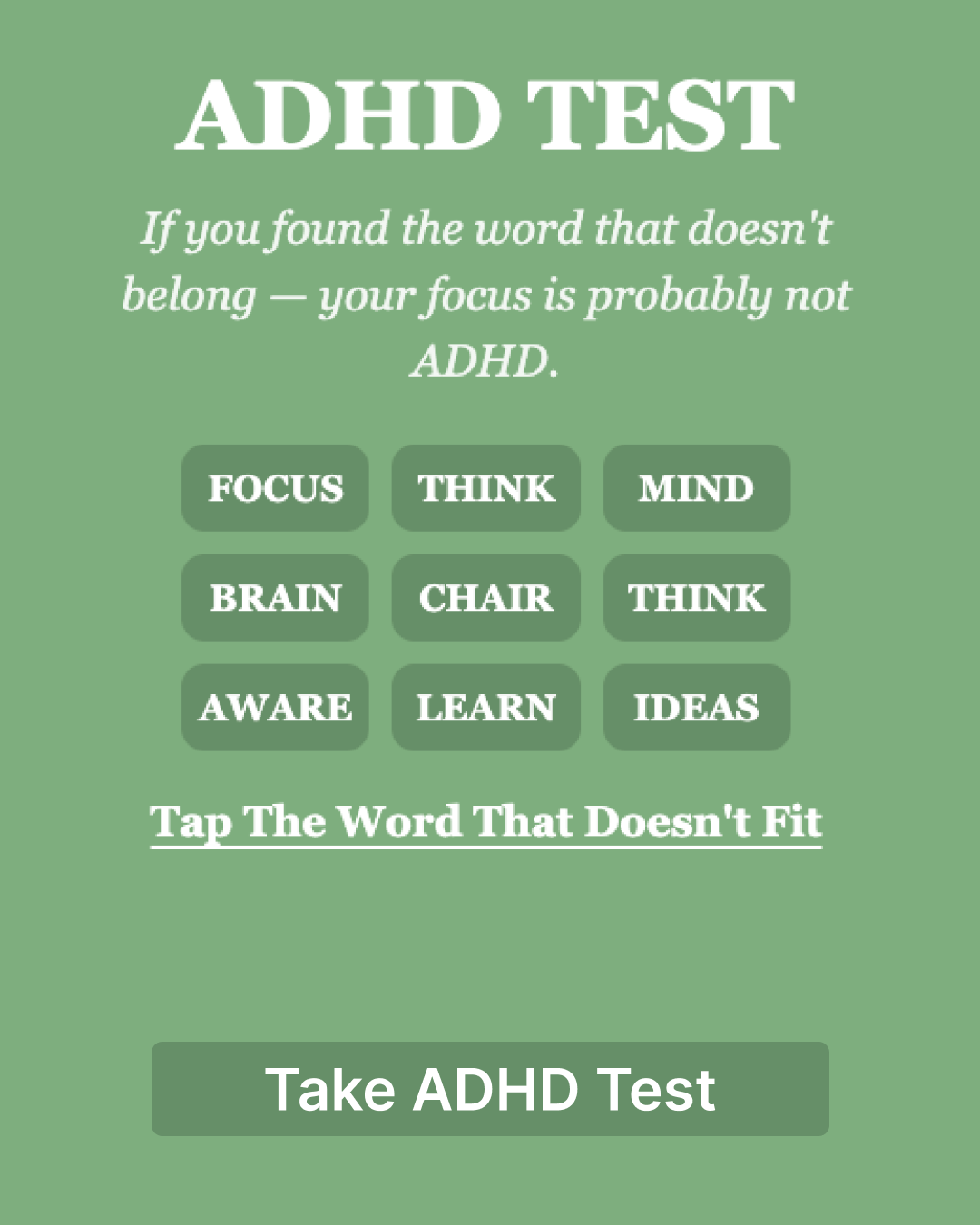 Personality Test: Created by Experts  Facebook ad
