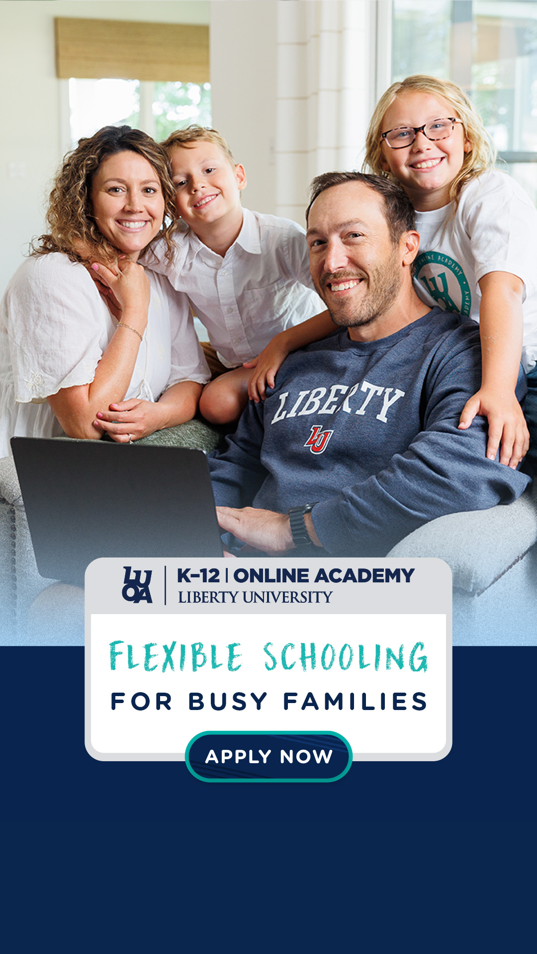 Liberty University Online Academy K-12 Facebook ad
