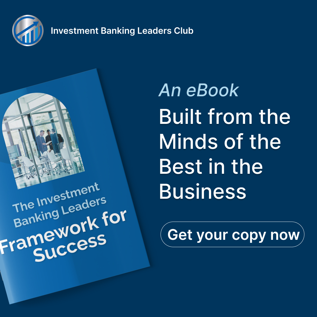 Investment Banking Leaders Club Facebook ad: Get the free guide now