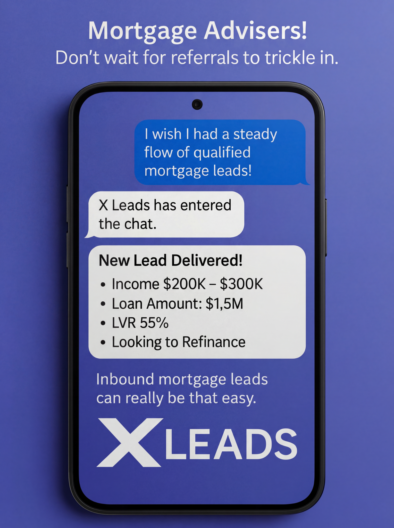 X Leads Facebook ad
