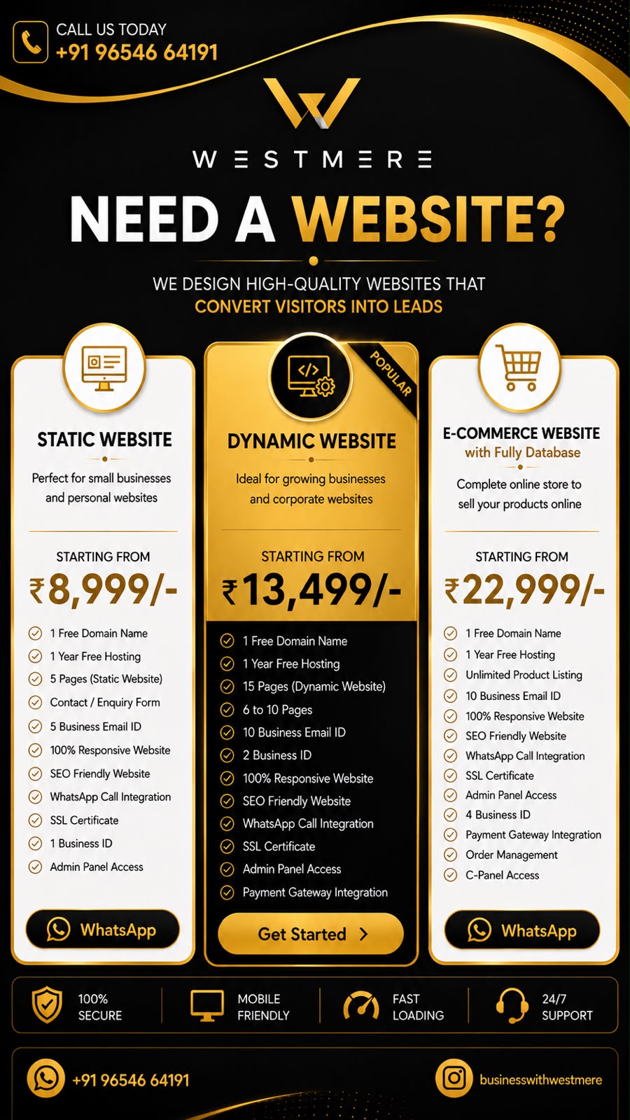 Businesswithwestmere Facebook ad: Get Your Professional Website Today!