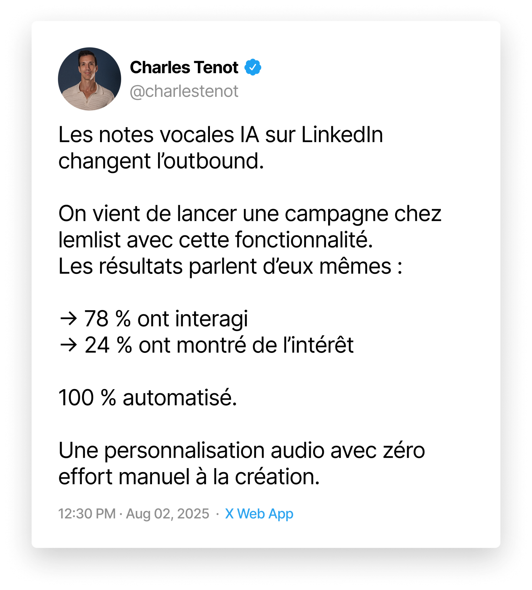 lemlist Facebook ad