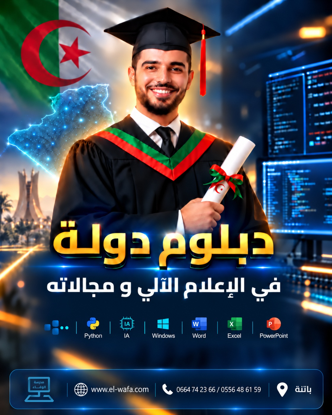 École Elwafa - مدرسة الوفاء Facebook ad: مدرسة الوفاء | أفضل تعليم وتكوين في الإعلام الآلي واللغات…