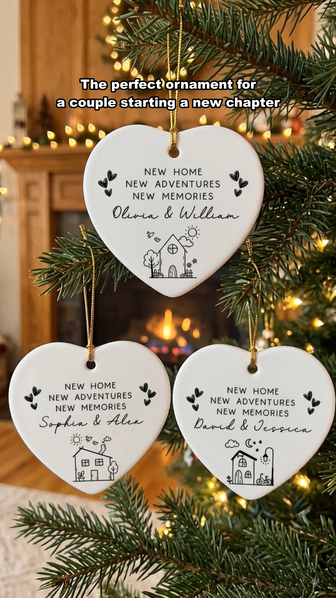 Gift Soul Facebook ad: This personalised ceramic ornament celebrating a new home…