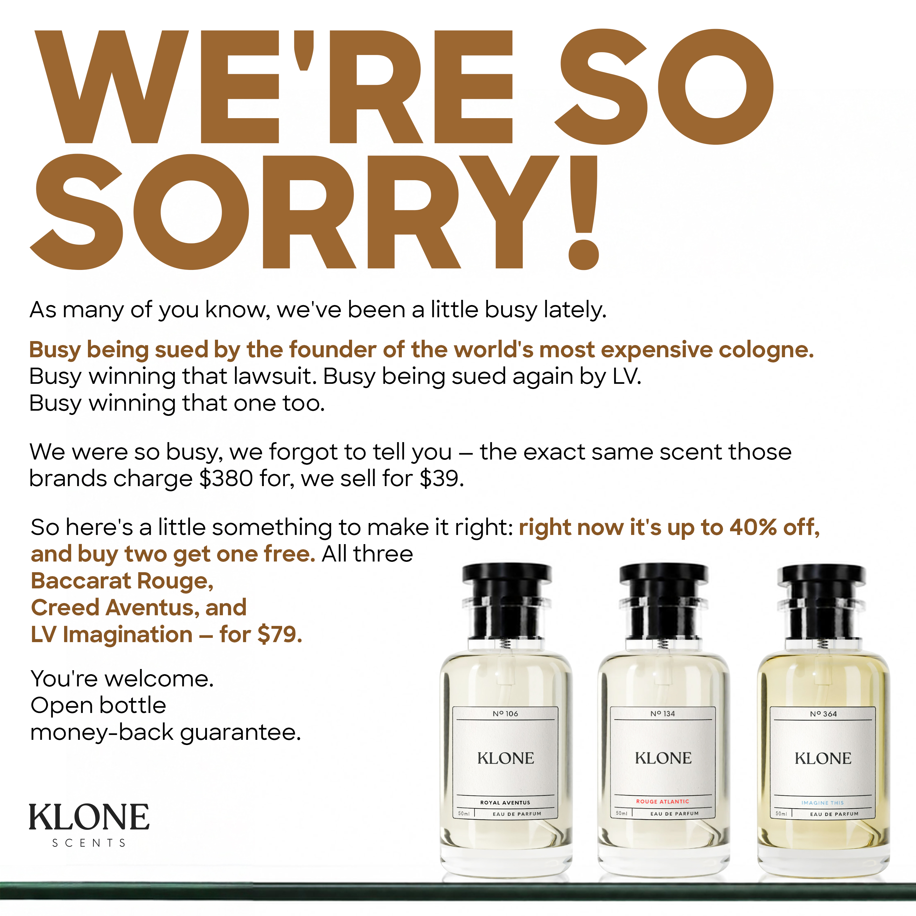 Klone Scents Facebook ad