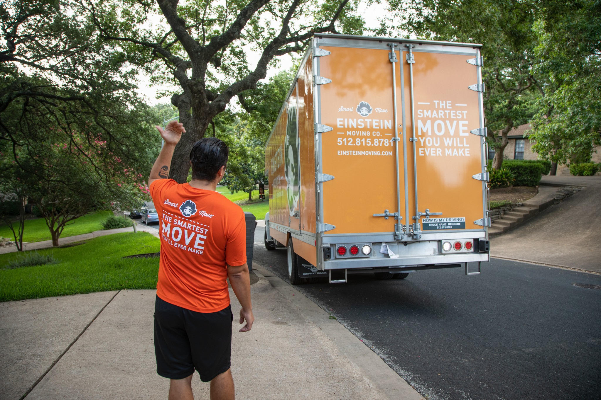 Einstein Moving Company Facebook ad