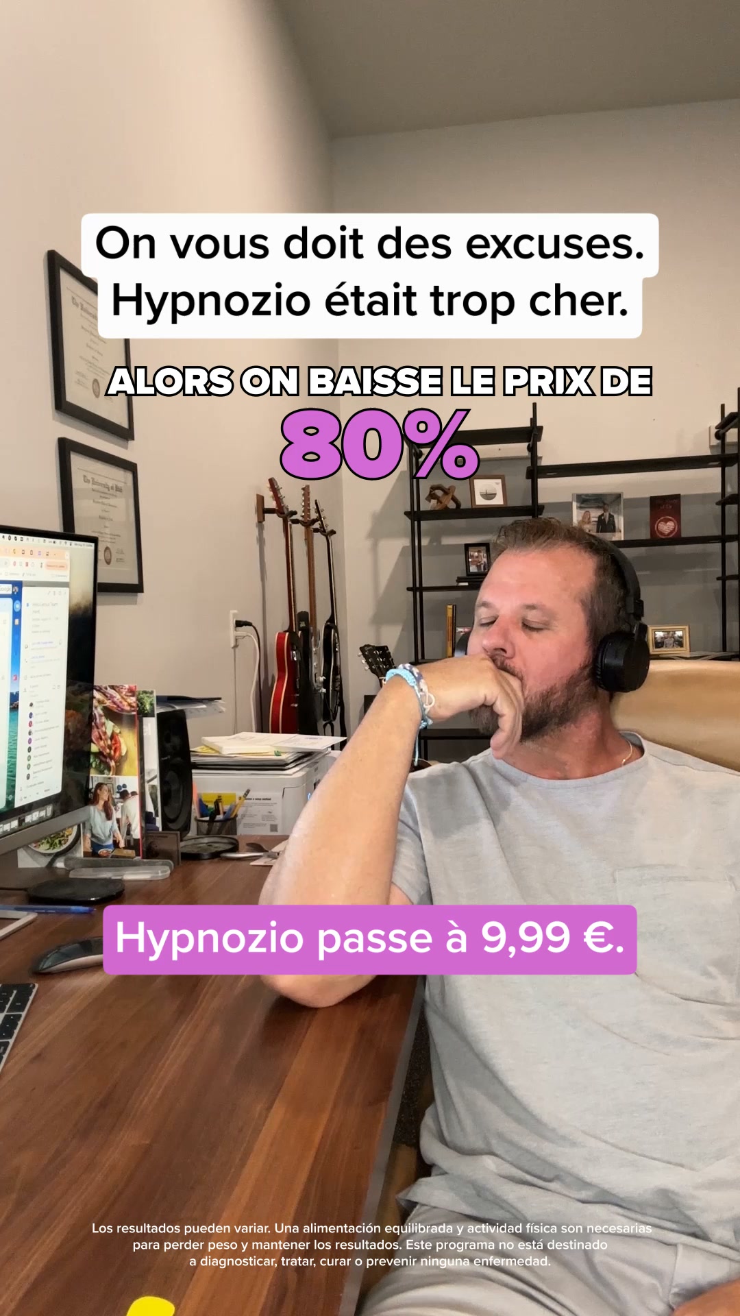 Hypnozio: power of hypnotherapy Facebook ad: Surmontez vos problèmes de poids