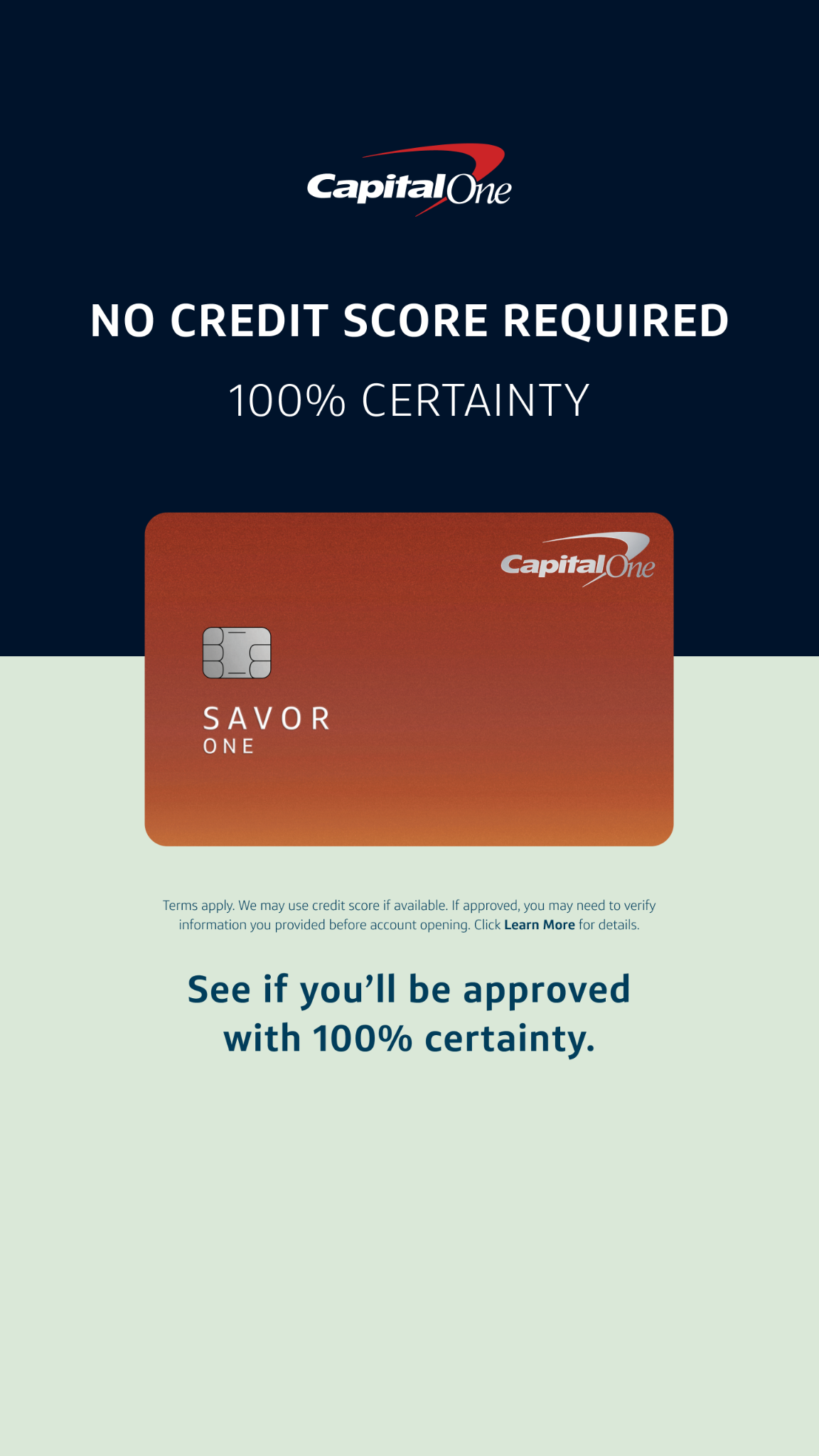 Capital One Facebook ad