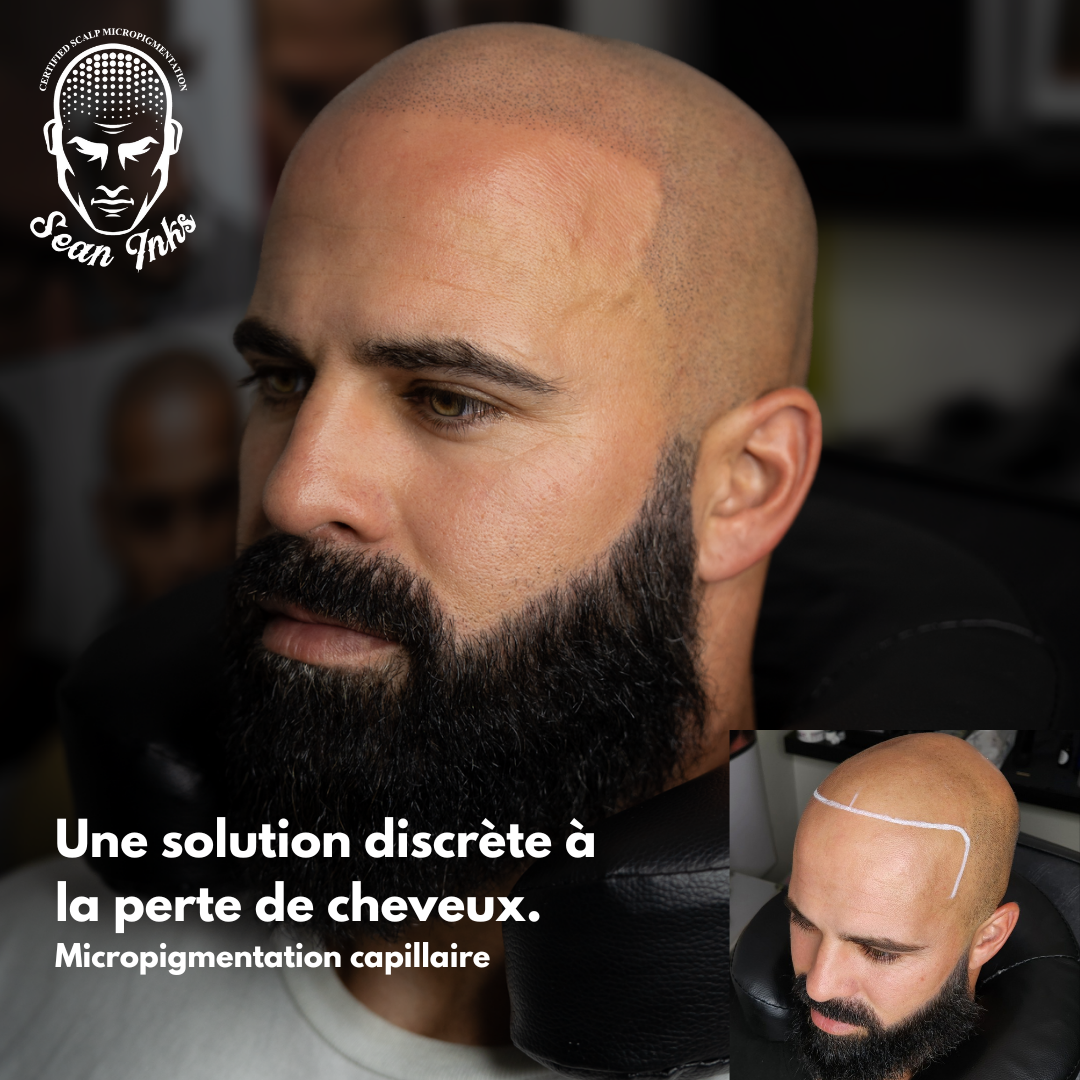 Hair Loss Solution SMP by Sean Inks Facebook ad: Micropigmentation capillaire