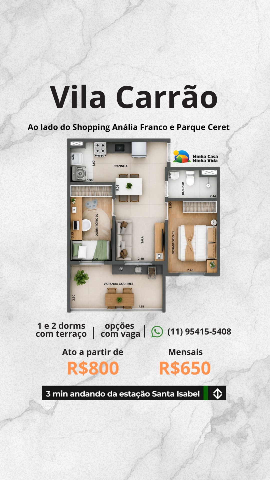 Horta Corretora Facebook ad: Saia do aluguel na Vila Carrão
