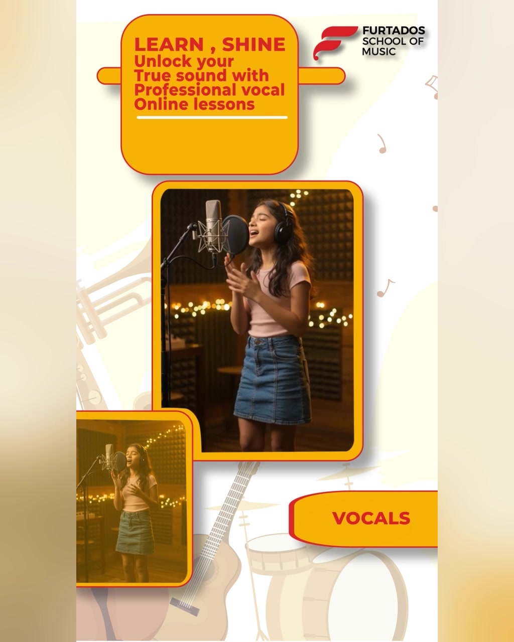 Furtados School of Music - FSM Facebook ad: Learn Music Online with Expert Teachers