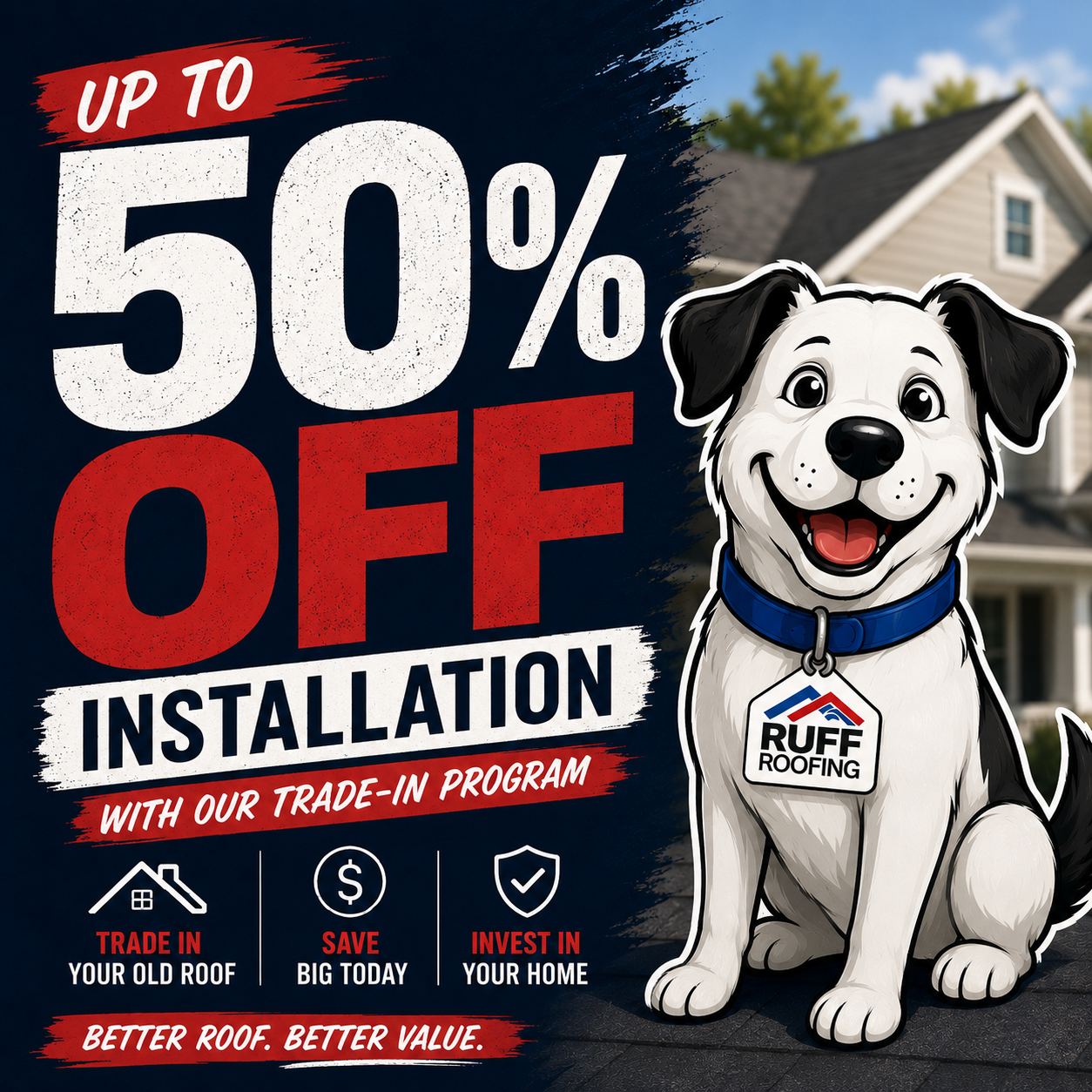 Ruff Roofing Facebook ad