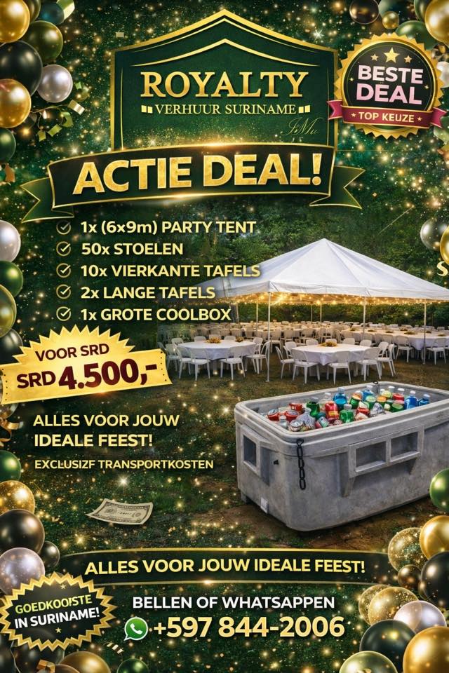 Royalty Verhuur Suriname J.M. Facebook ad: The Best Deals!