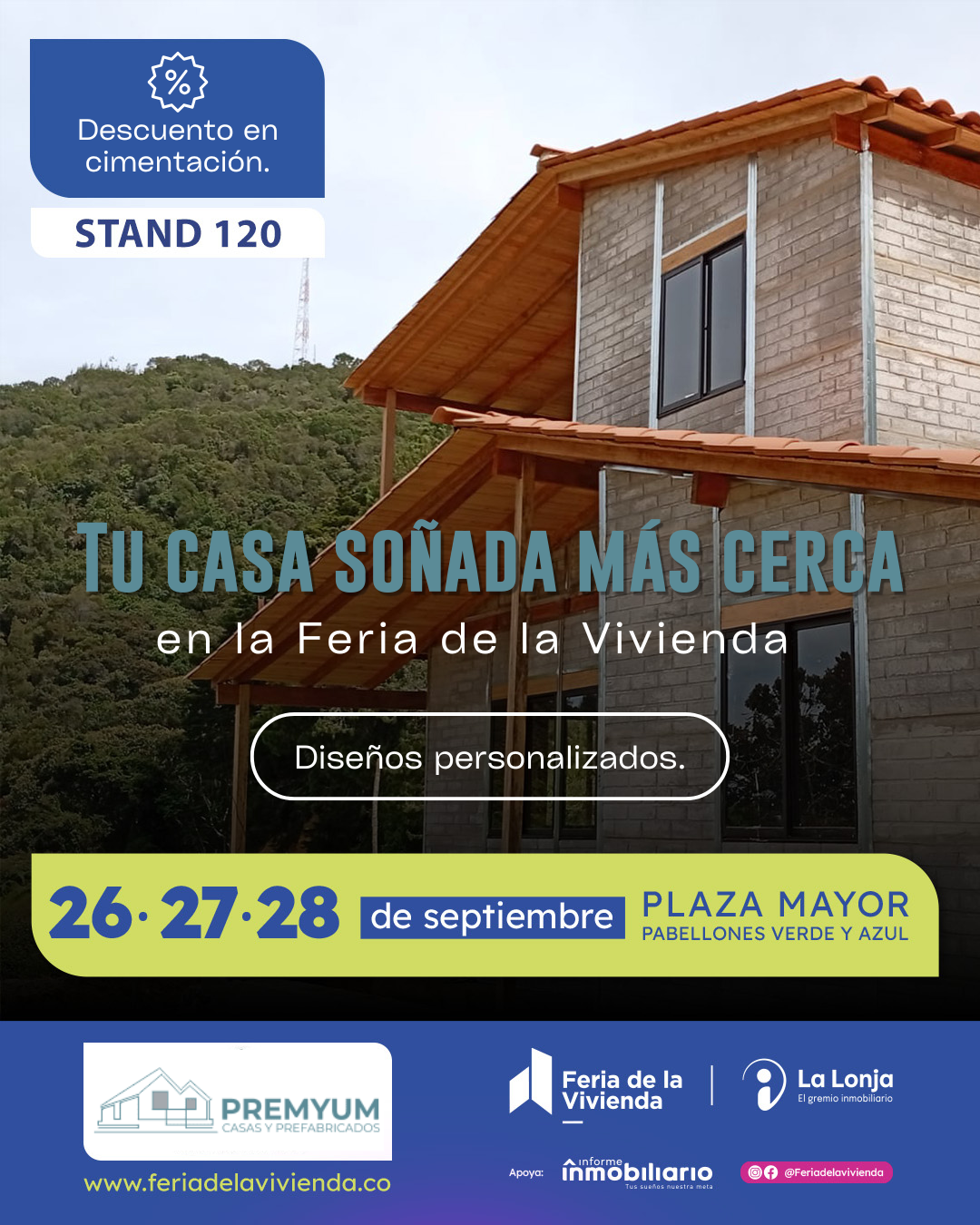CASAS Y prefabricados premyum Facebook ad: Chatea con nosotros