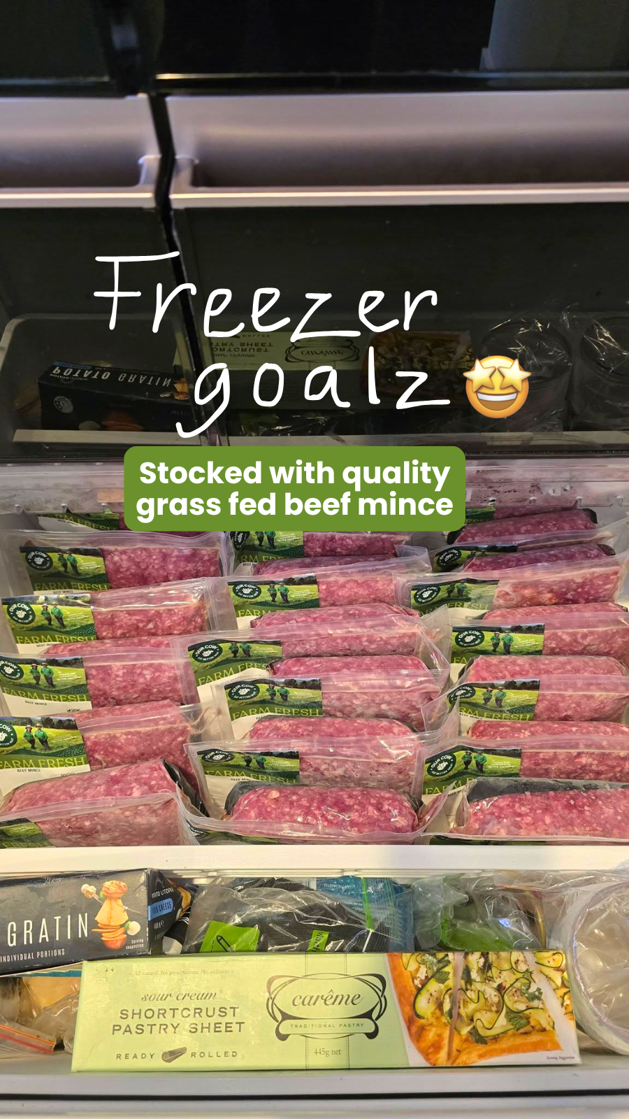 Our Cow Facebook ad: Freezer Goals