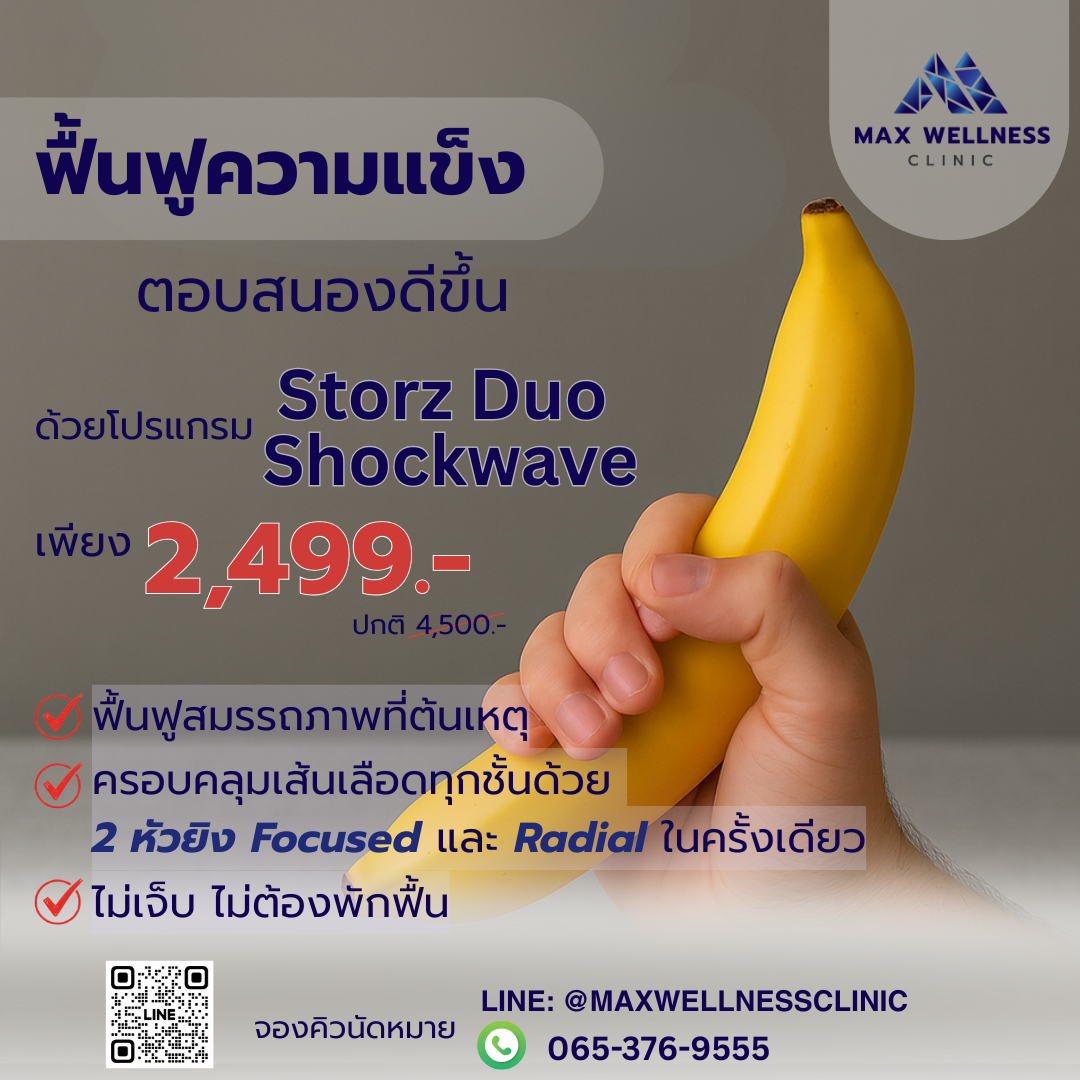 Max Wellness Clinic - แมกซ์ เวลเนส คลินิก Facebook ad: ฟื้นสมรรถภาพตรงจุด จัดเต็ม 2 หัวยิง