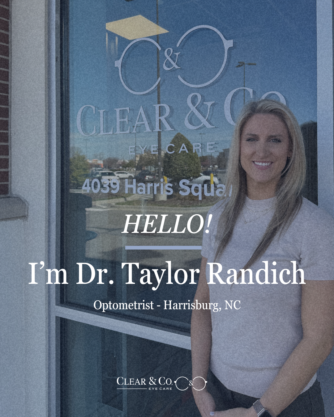 Clear & Company Eye Care Facebook ad: Hi Harrisburg, I'm Dr.