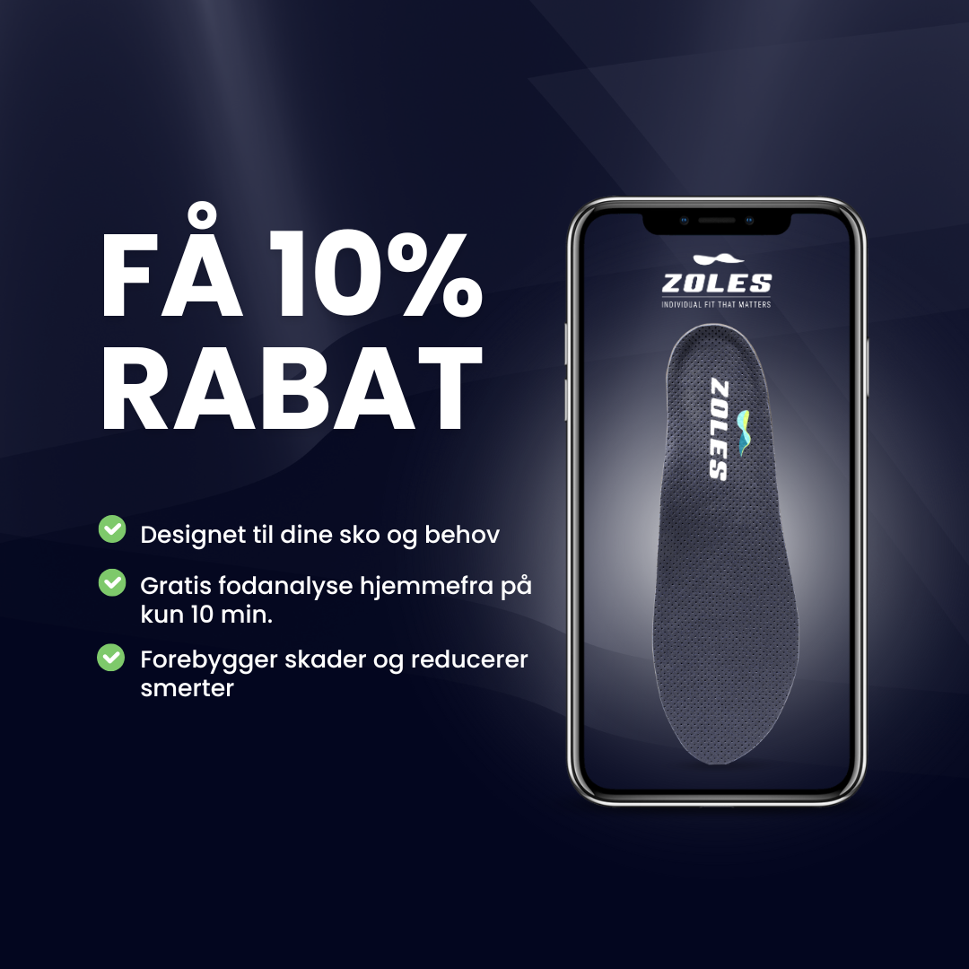 ZOLES - Individual fit that matters Facebook ad: Få 10% rabat på dit første par ZOLES