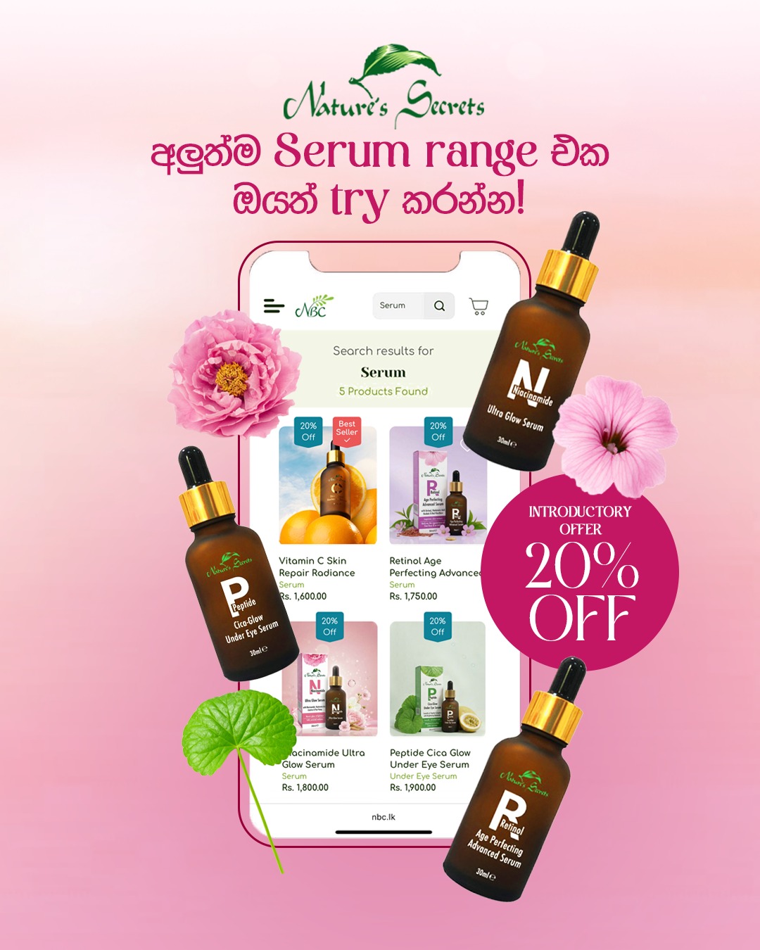Nature’s Secrets Herbal Cosmetics Facebook ad