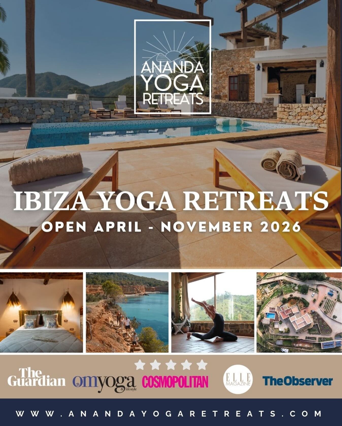 Ananda Yoga Retreats Facebook ad: Ibiza Yoga Retreats | Ananda Yoga Retreats
