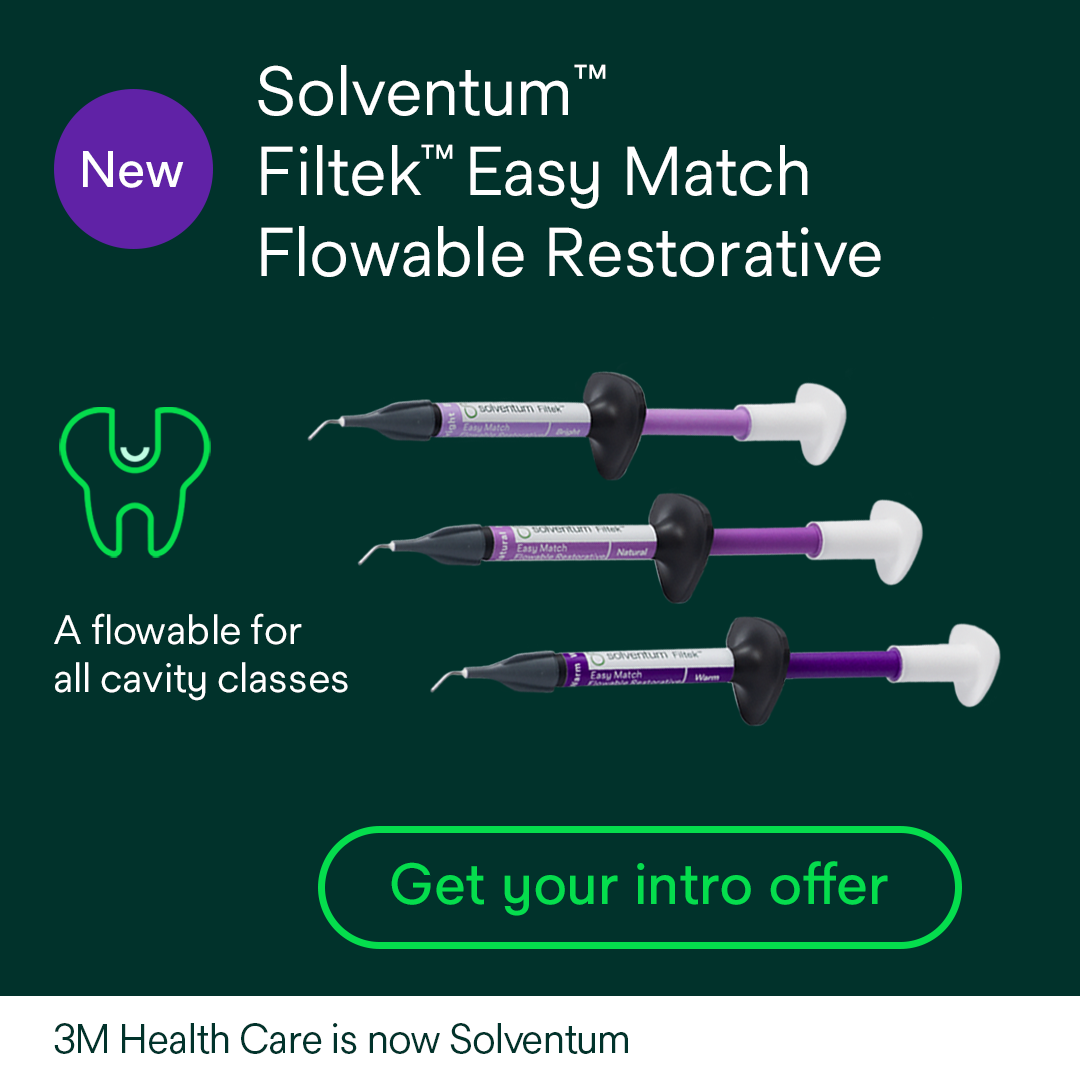 Solventum Dental Facebook ad: New Solventum Filtek Easy Match Flowable Restorative. A…