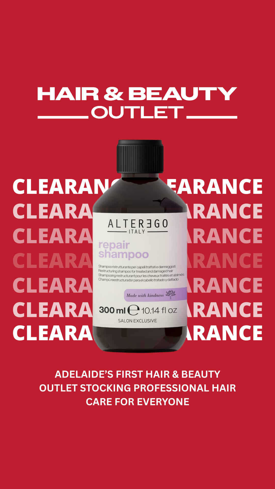 Hair & Beauty Outlet Adelaide Facebook ad from Aug 12, 2026