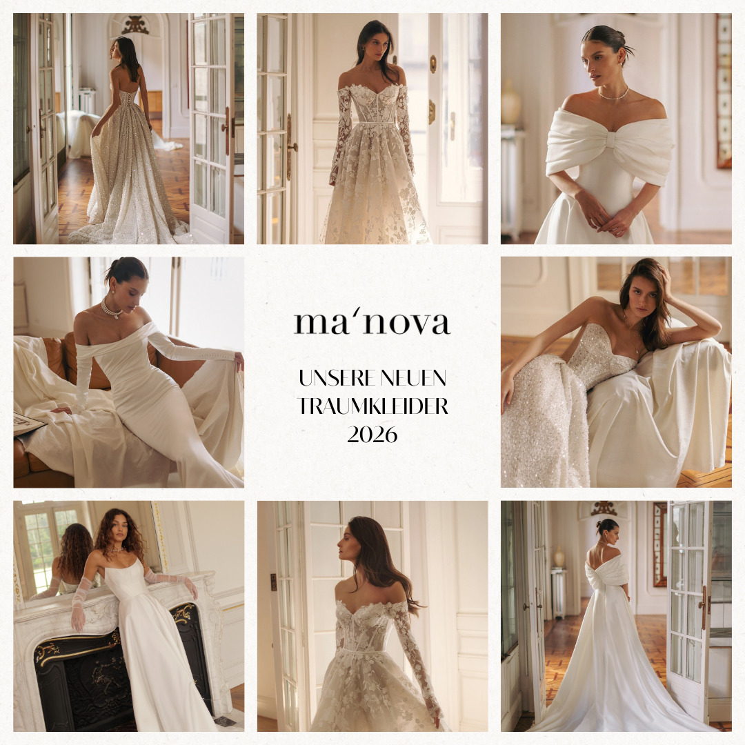 Ma'nova Facebook ad: Entdecke das Hochzeitskleid, das deinen Tag unvergesslich…