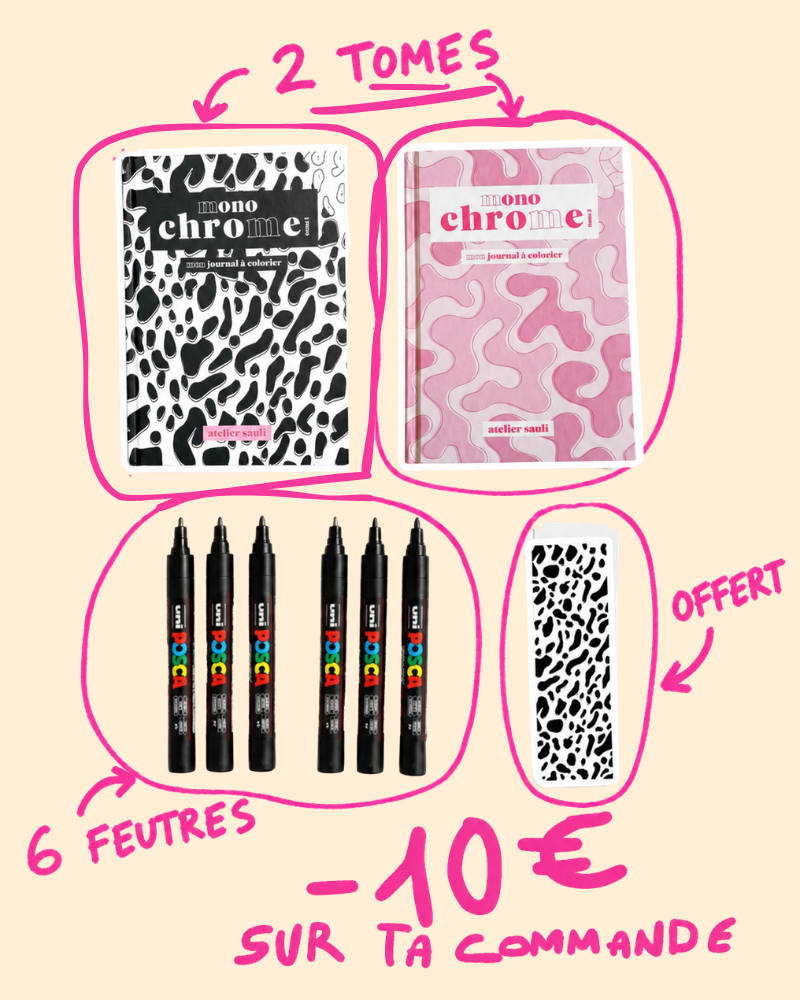 Atelier Sauli Facebook ad: 100 coloriages, 1 seul feutre: 59,90 €