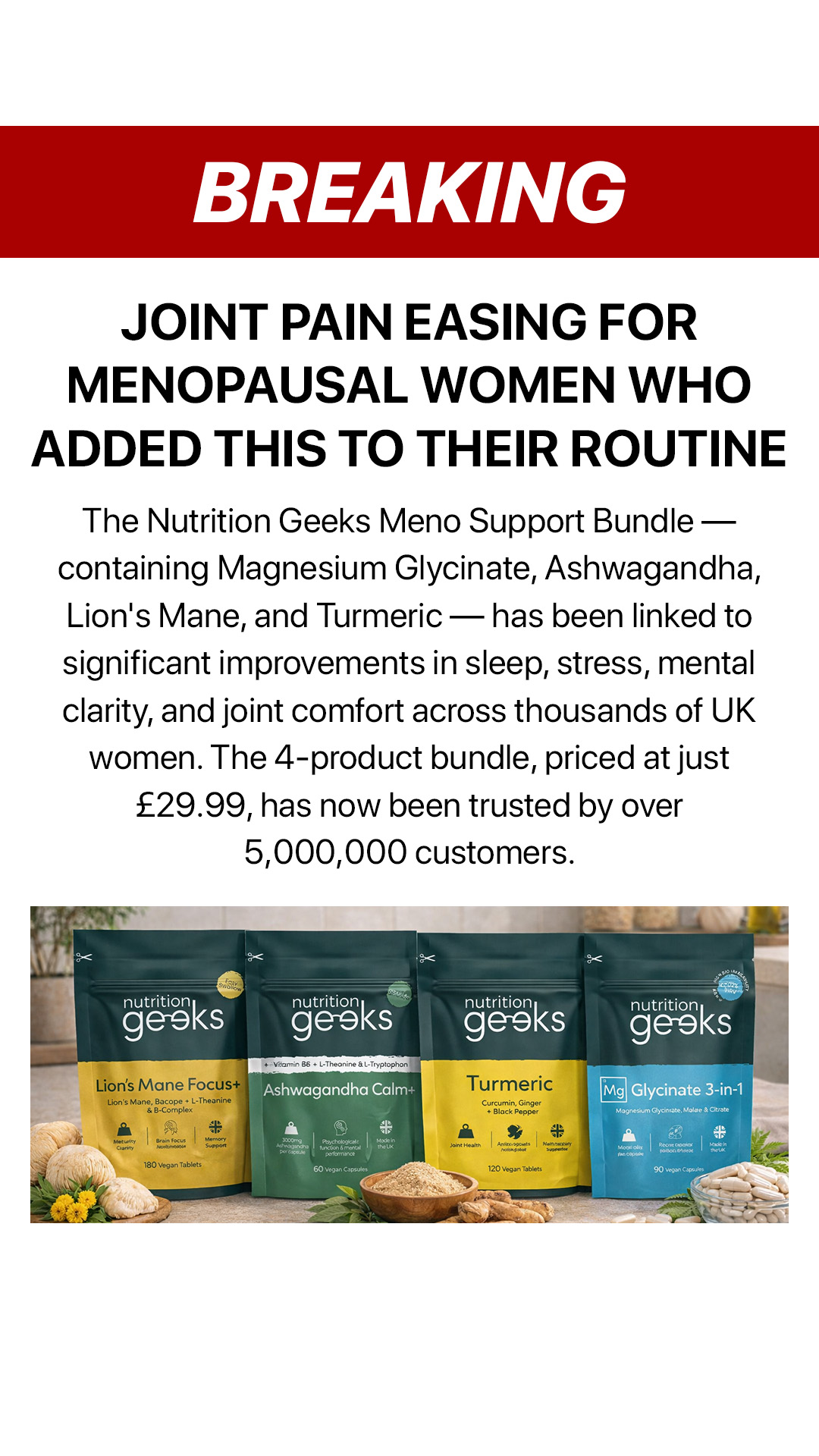 Nutrition Geeks Facebook ad
